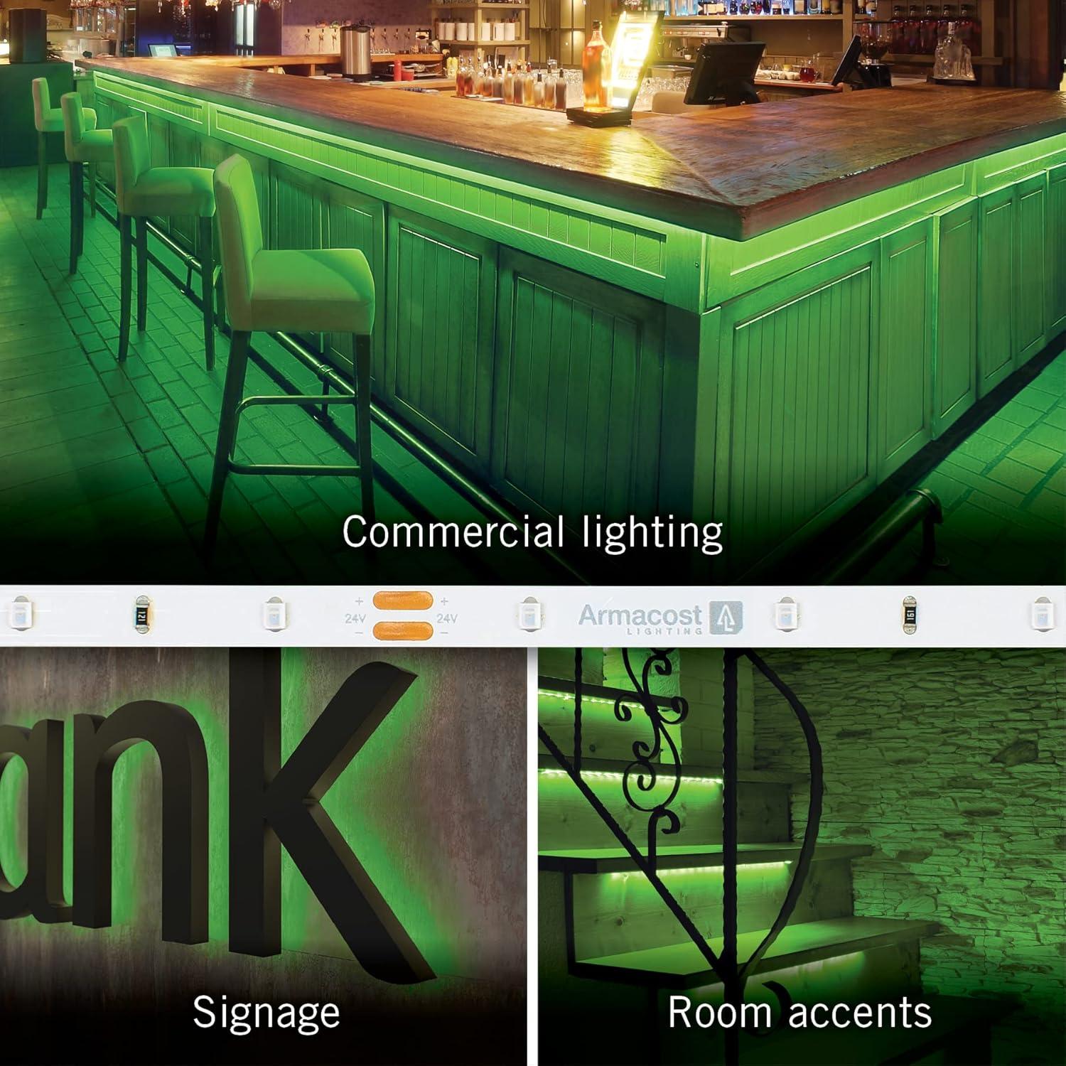 RibbonFlex Pro 24-Volt Green LED Strip Light Tape 30 LED/m 16 ft. (5m)