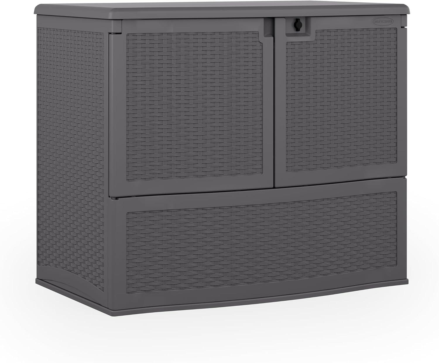 Suncast 195 Gallon Resin Lockable Cabinet Deck Box