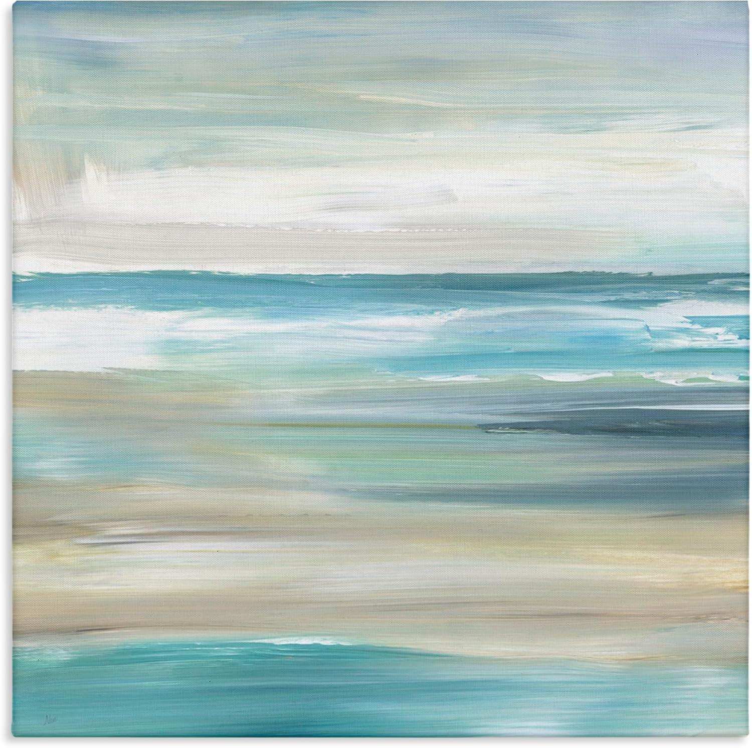 Abstract Coastal Landscape Canvas Wall Art, 24 x 24 Inch