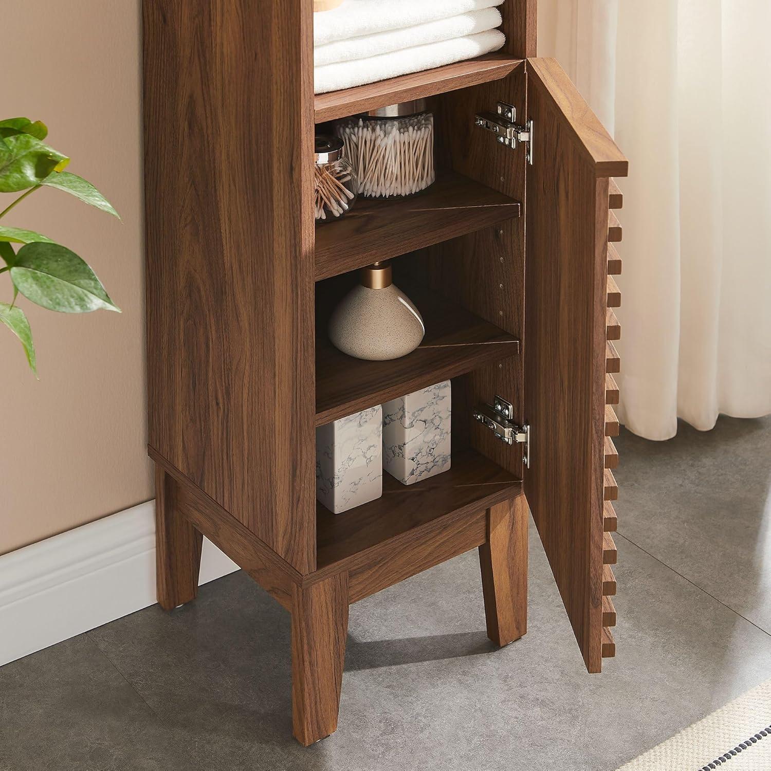 Modway Render Tall Narrow Bathroom Storage Cabinet