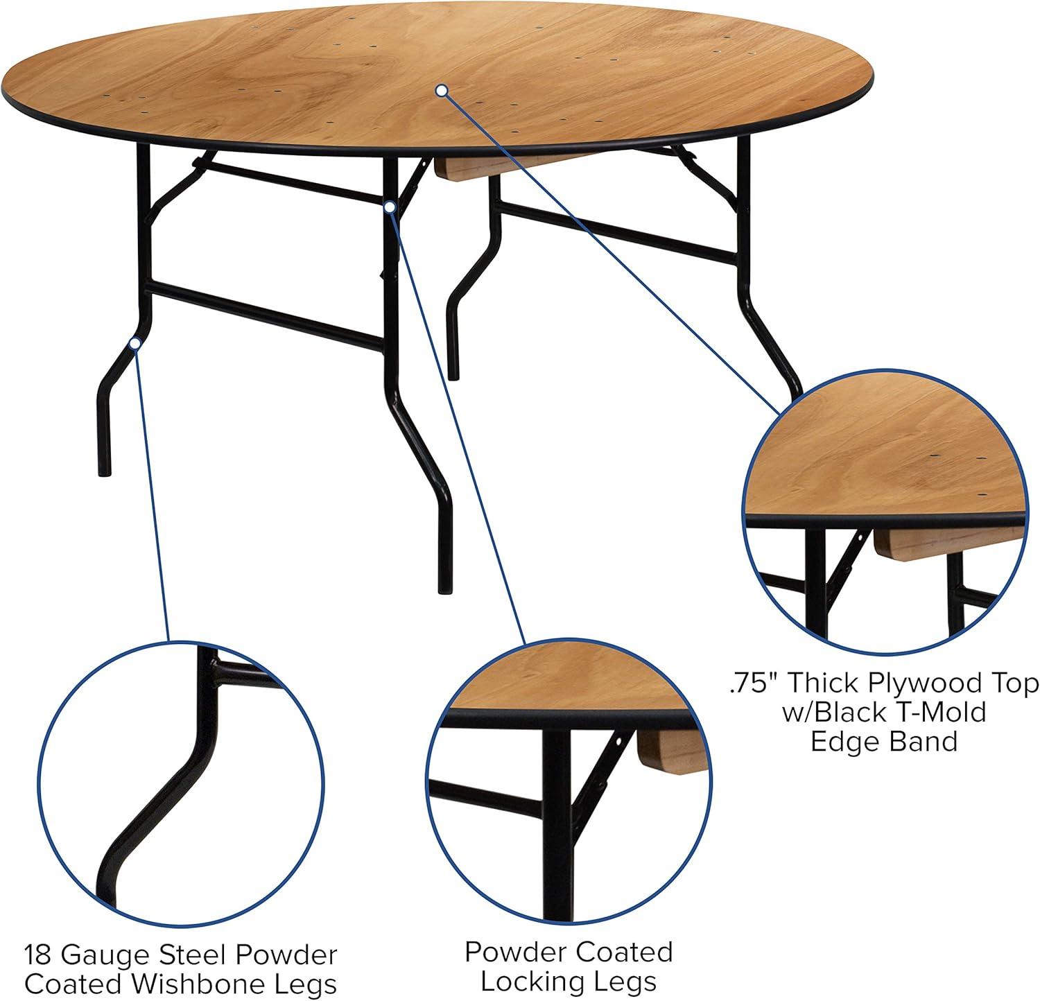 Wofford Round Wooden Folding Event Table by Flash Furniture