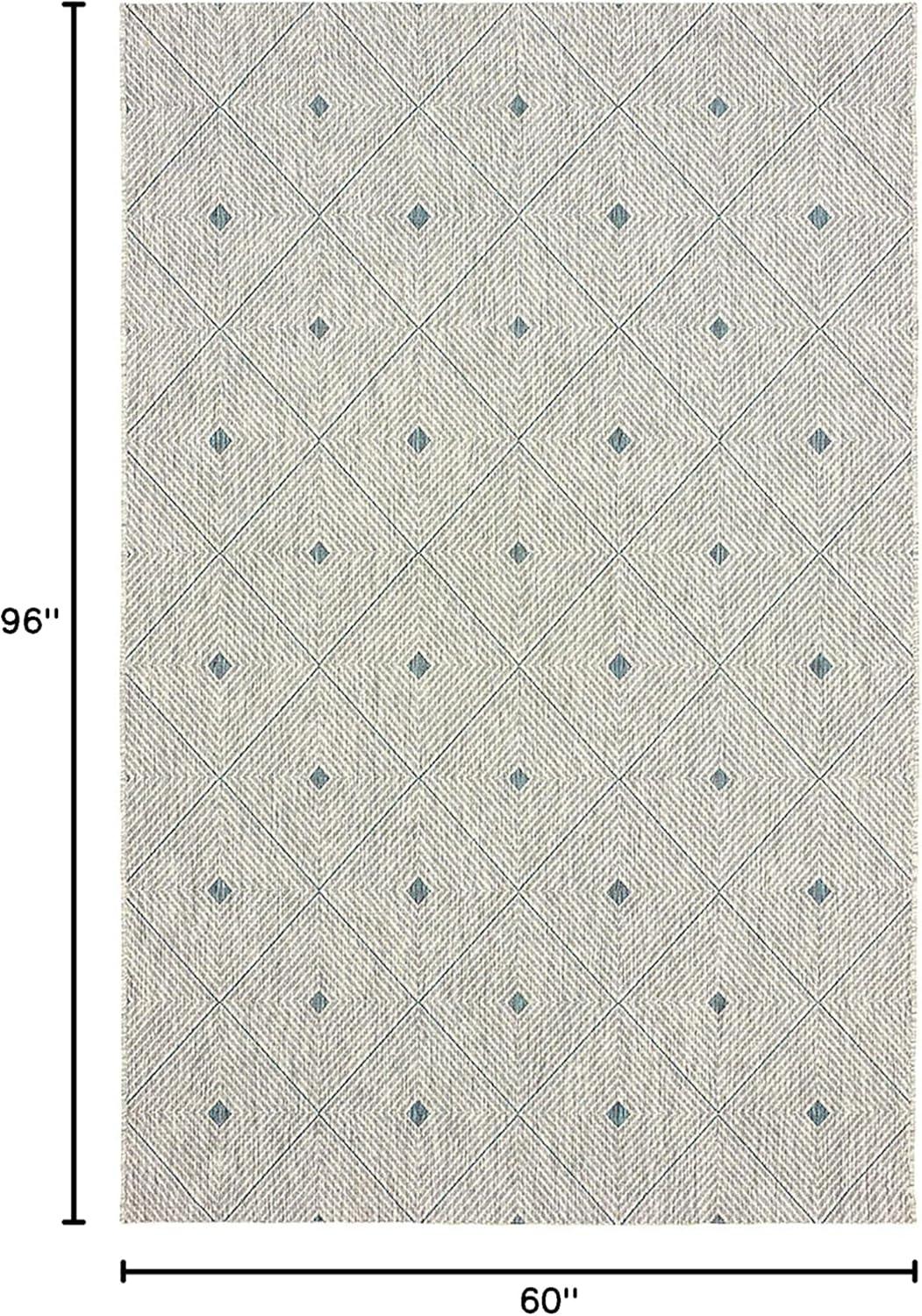 LR Home Sun Shower SUNSH81248BGR Indoor/Outdoor Area Rug