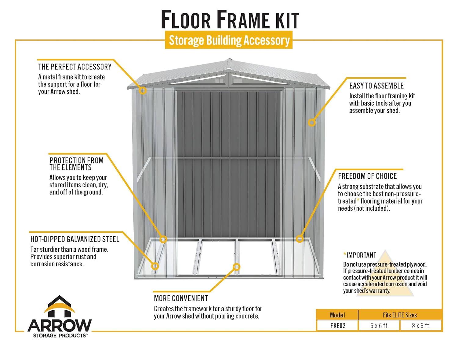 Arrow Arrow Rust Resistant Steel Flooring Kit
