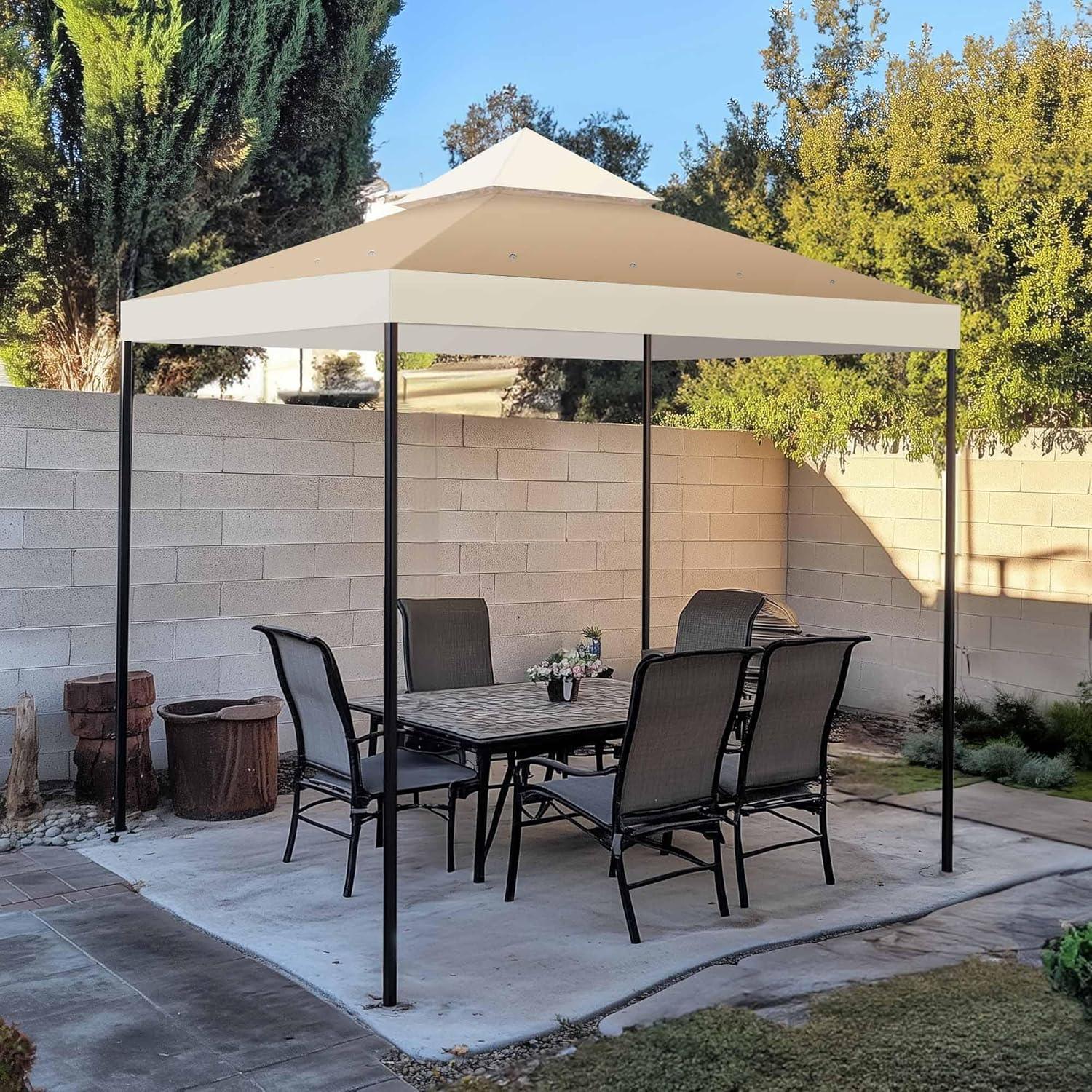 Yescom 2-Tier Gazebo Top Replacement UV30+ for Dual Tier Gazebo Frames Outdoor Patio Canopy Cover | Wayfair
