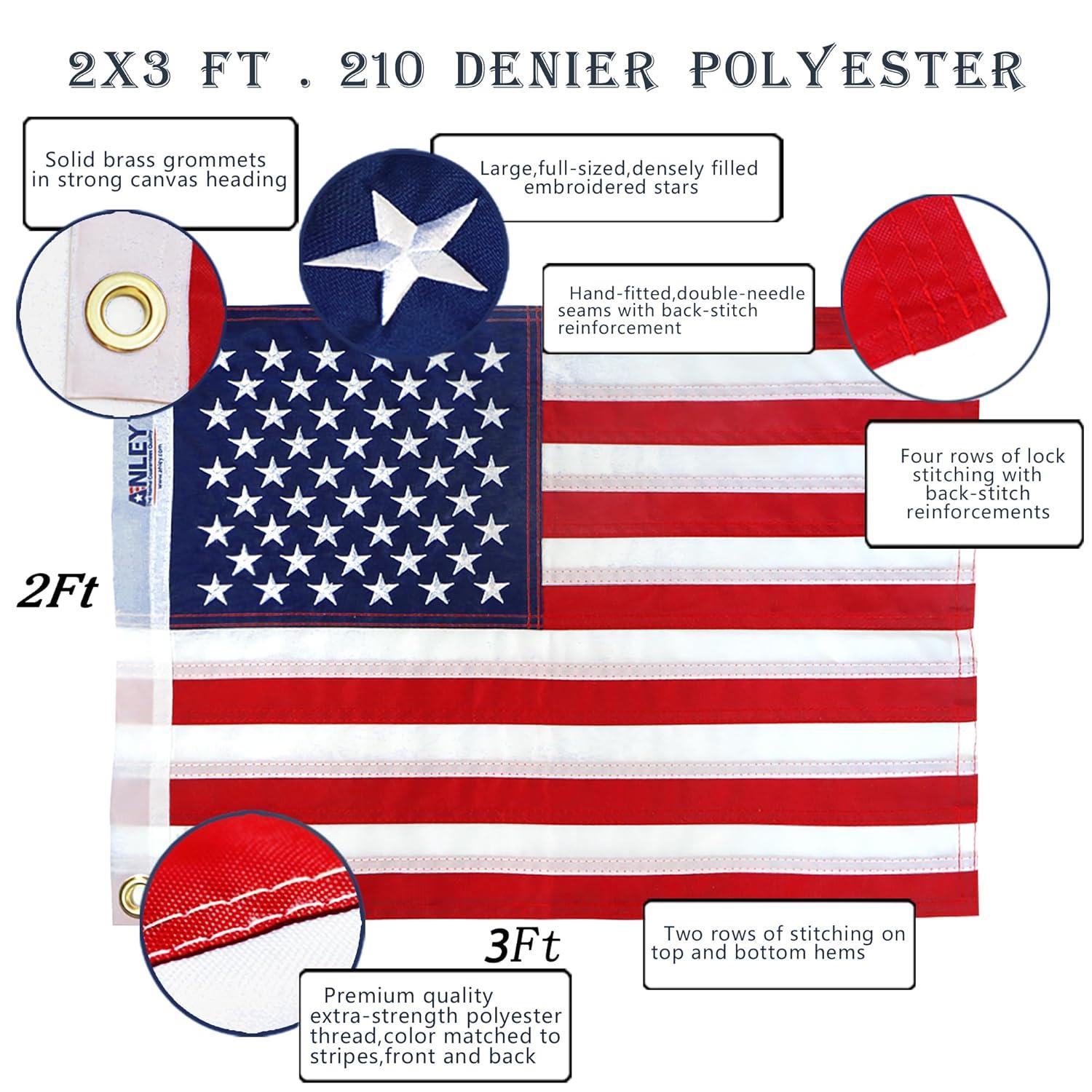 ANLEY EverStrong Series American US Flag - Hevay Duty Nylon USA Banner Flags & Reviews | Wayfair