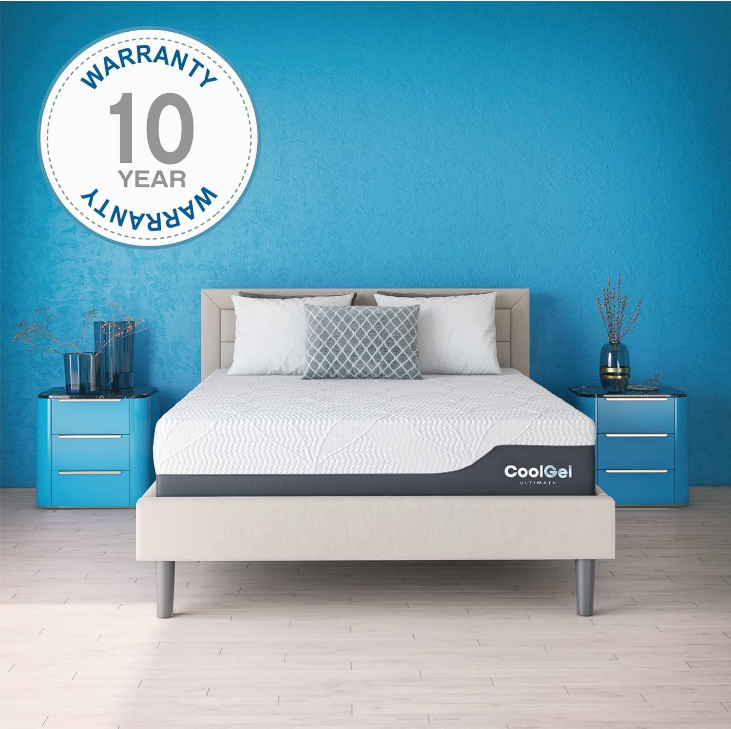 Queen 14-Inch Gel Memory Foam Mattress with Adjustable Bed