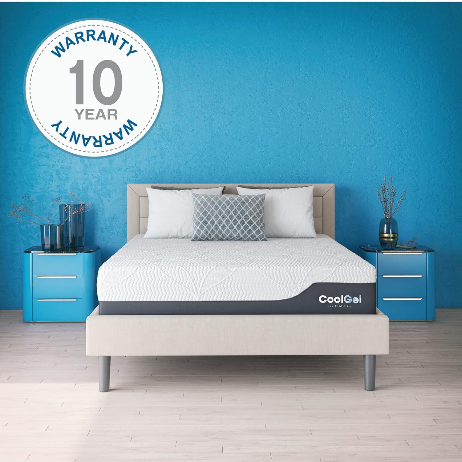 Queen 14-Inch Gel Memory Foam Mattress with Adjustable Bed