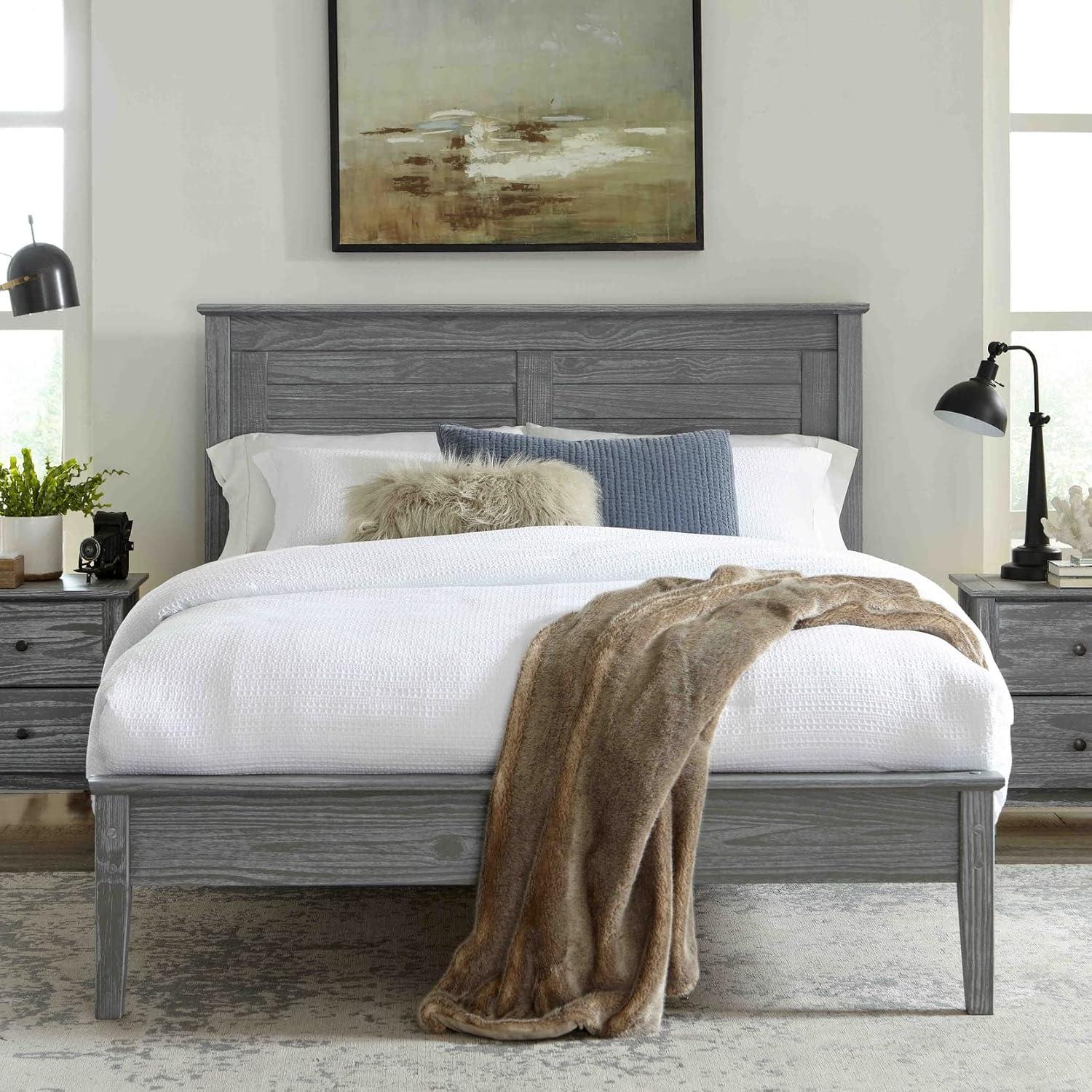 Greenport Solid Wood Louvered Bed