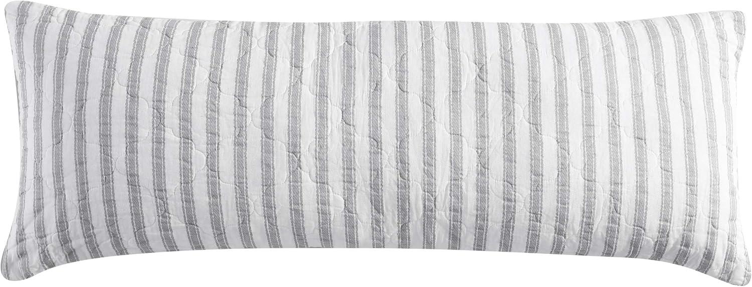 Gray Cotton Reversible Daybed Cover Set with Shams