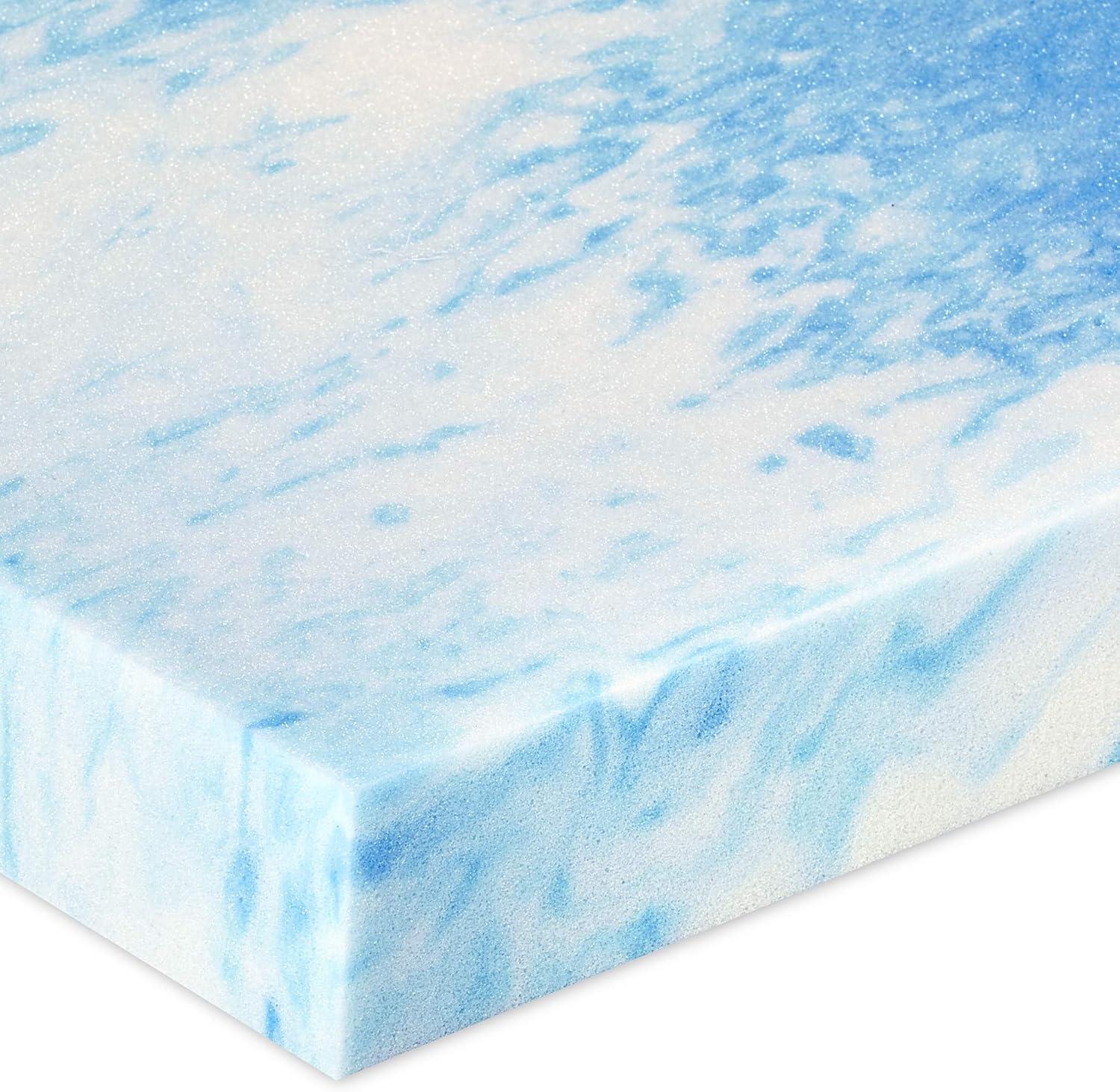 Twin White Gel Memory Foam Mattress Topper