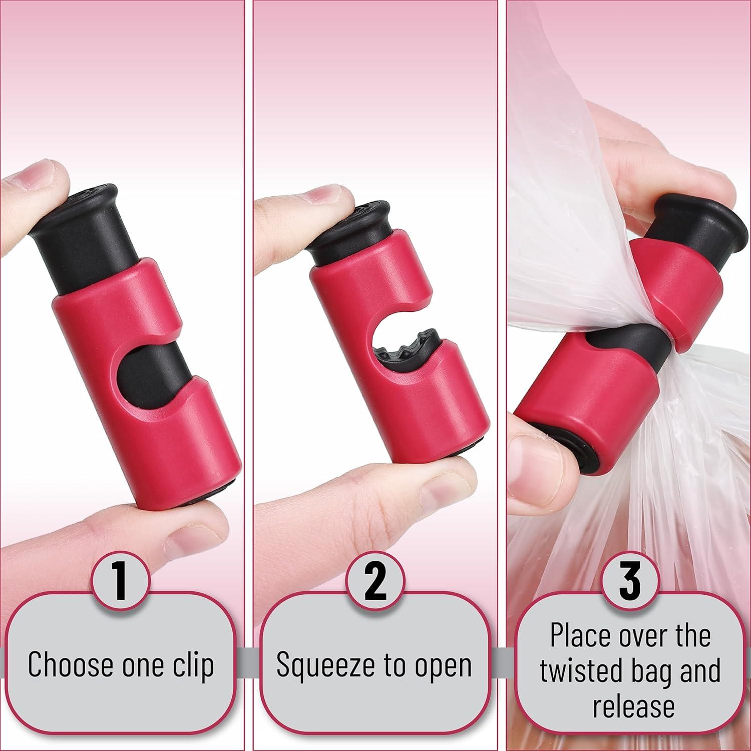 Mr. Pen- Bag Clips, 8 Pack, Squeeze and Lock Bread Bag Clips for Food Storage, Food Clips for Bags, Bread Clips, Plastic Bag Clip, Bag Closure Clips, Bread Clips Plastic, Bread Bag Clip