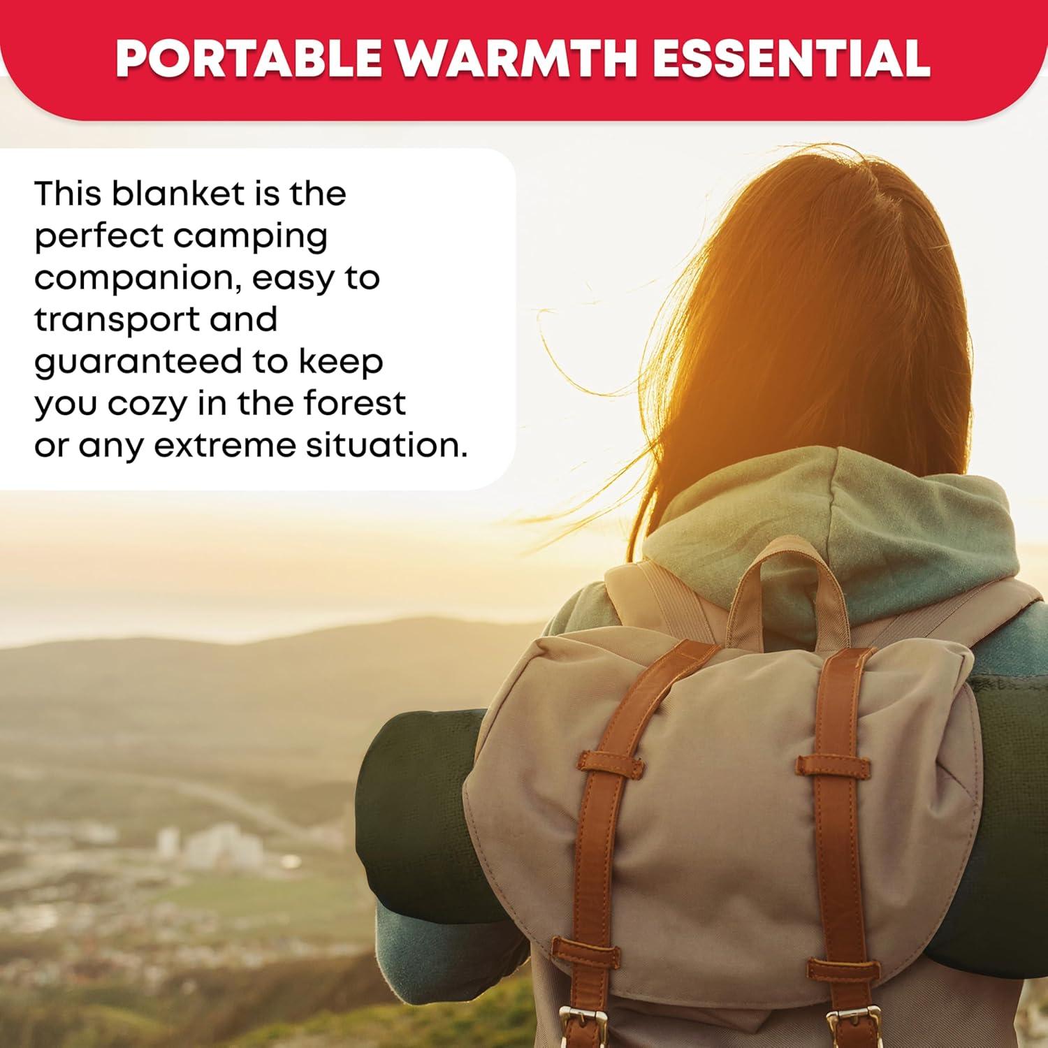 Large Emergency Wool Blanket – Fire-Resistant Green Twin