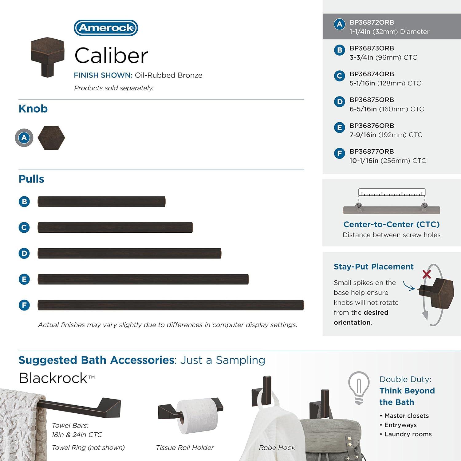 Caliber 1 1/4" Diameter Geometric Knob