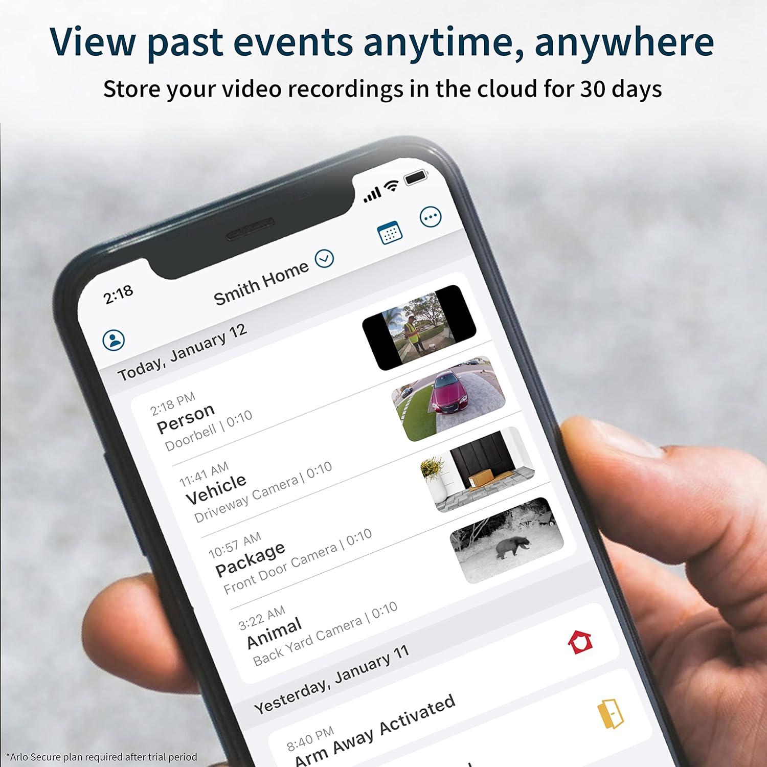 Arlo Essential 1080p Wired Video Doorbell - White