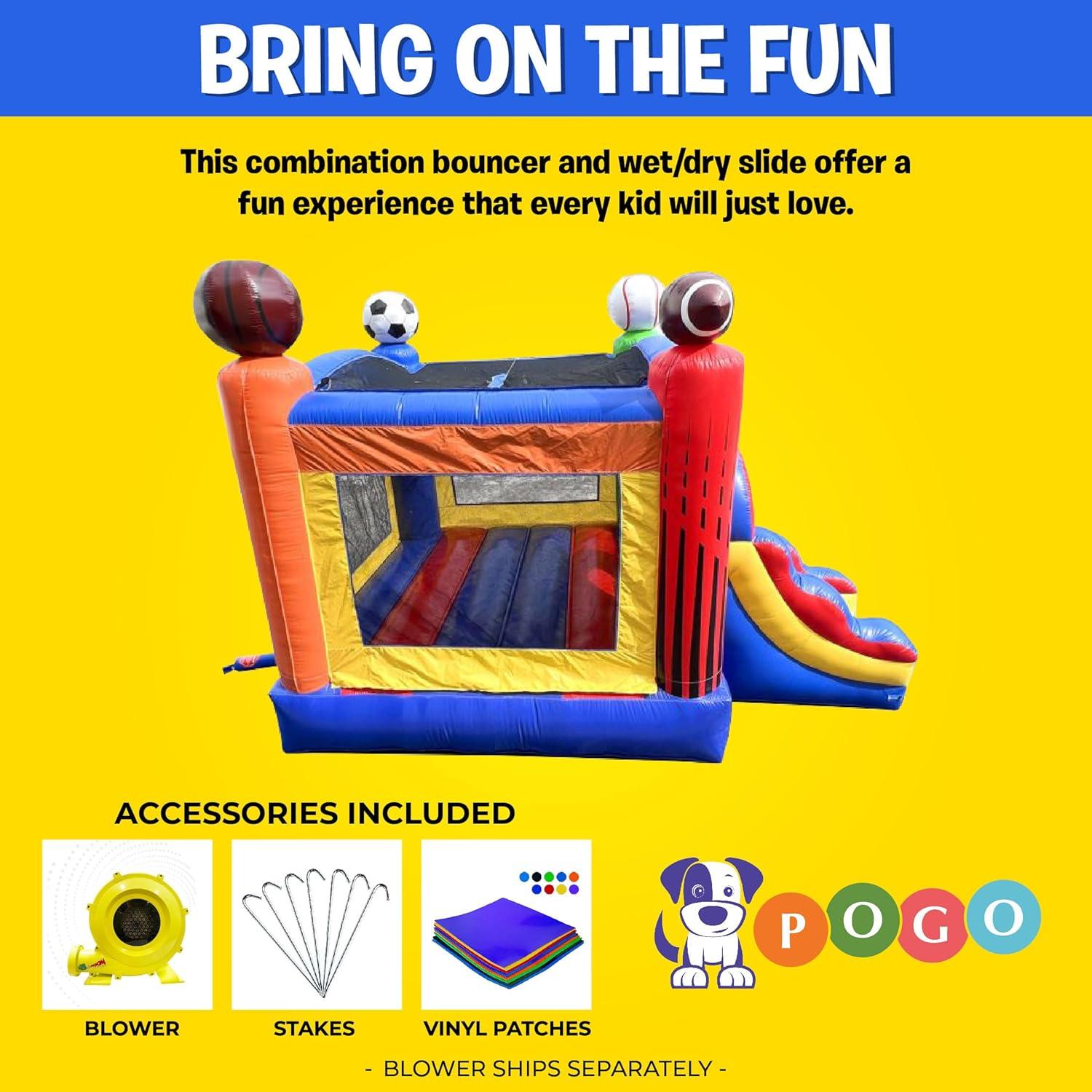 Pogo Bounce House Crossover Bounce House with Slide