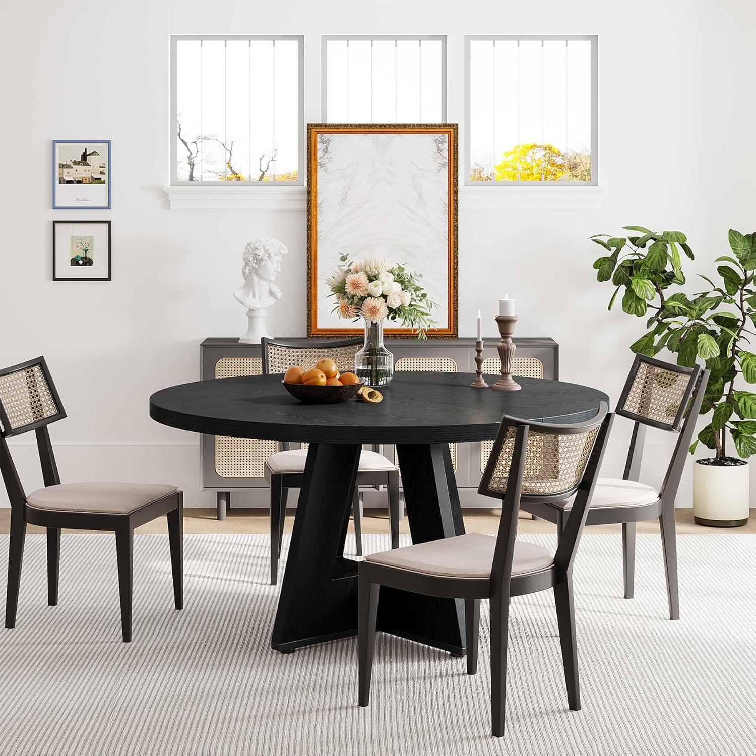 Tribesigns 47 Inch Round Dining Table for 4 people