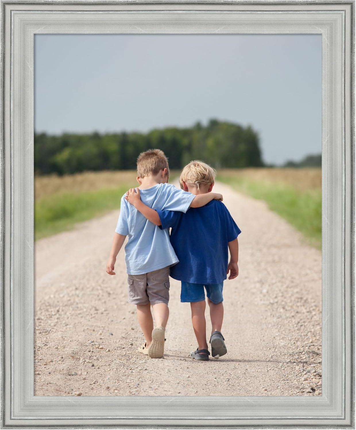 Amanti Art Bel Volto Silver Wood Picture Frame Opening Size 16x20 in.