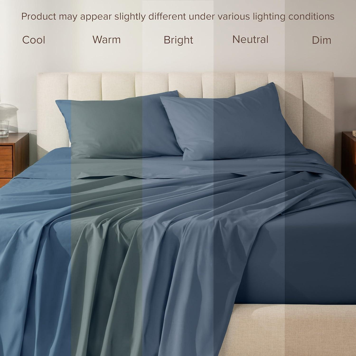 Bare Home 100% Cotton Percale Sheet Set