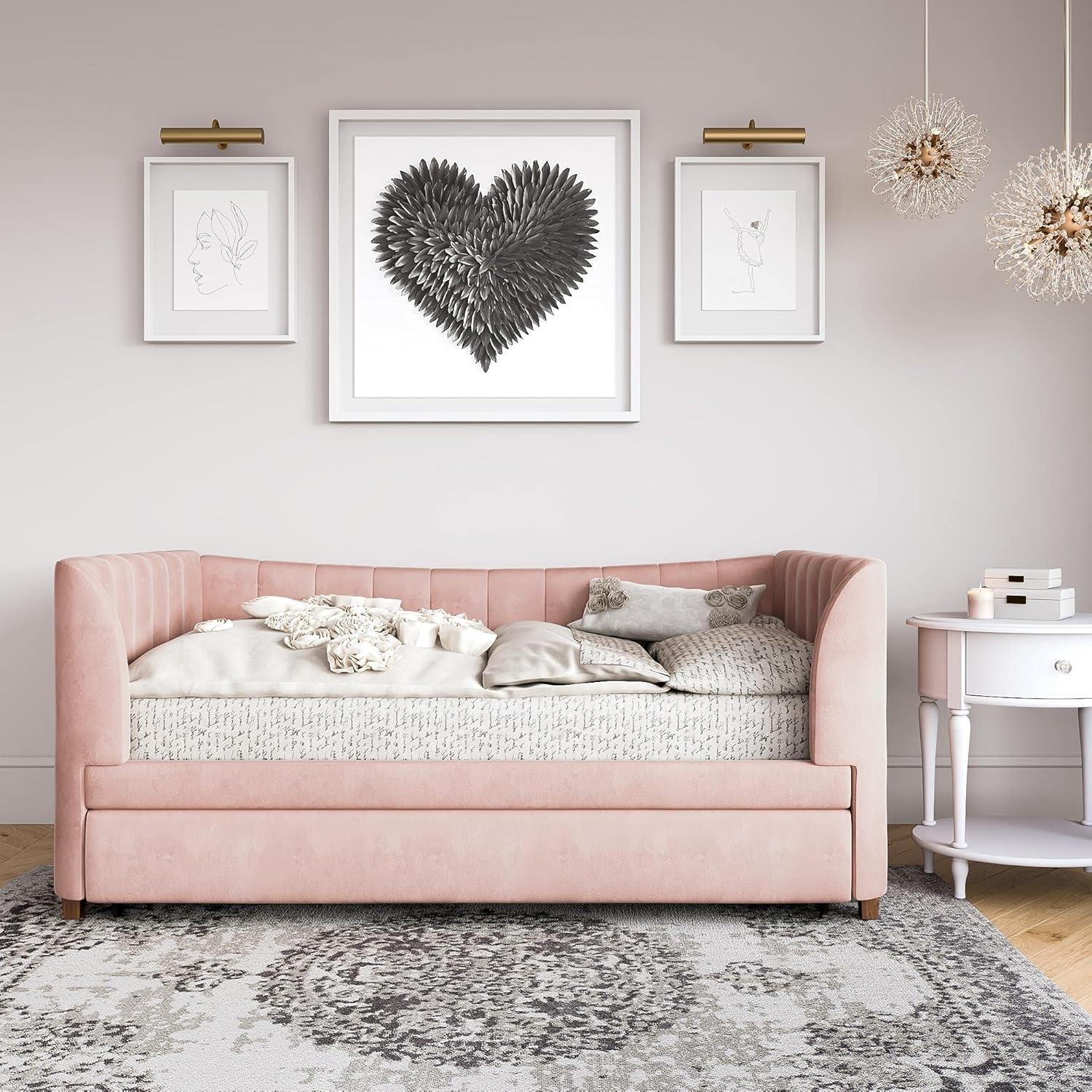 Valentina Twin Upholstered Daybed with Trundle