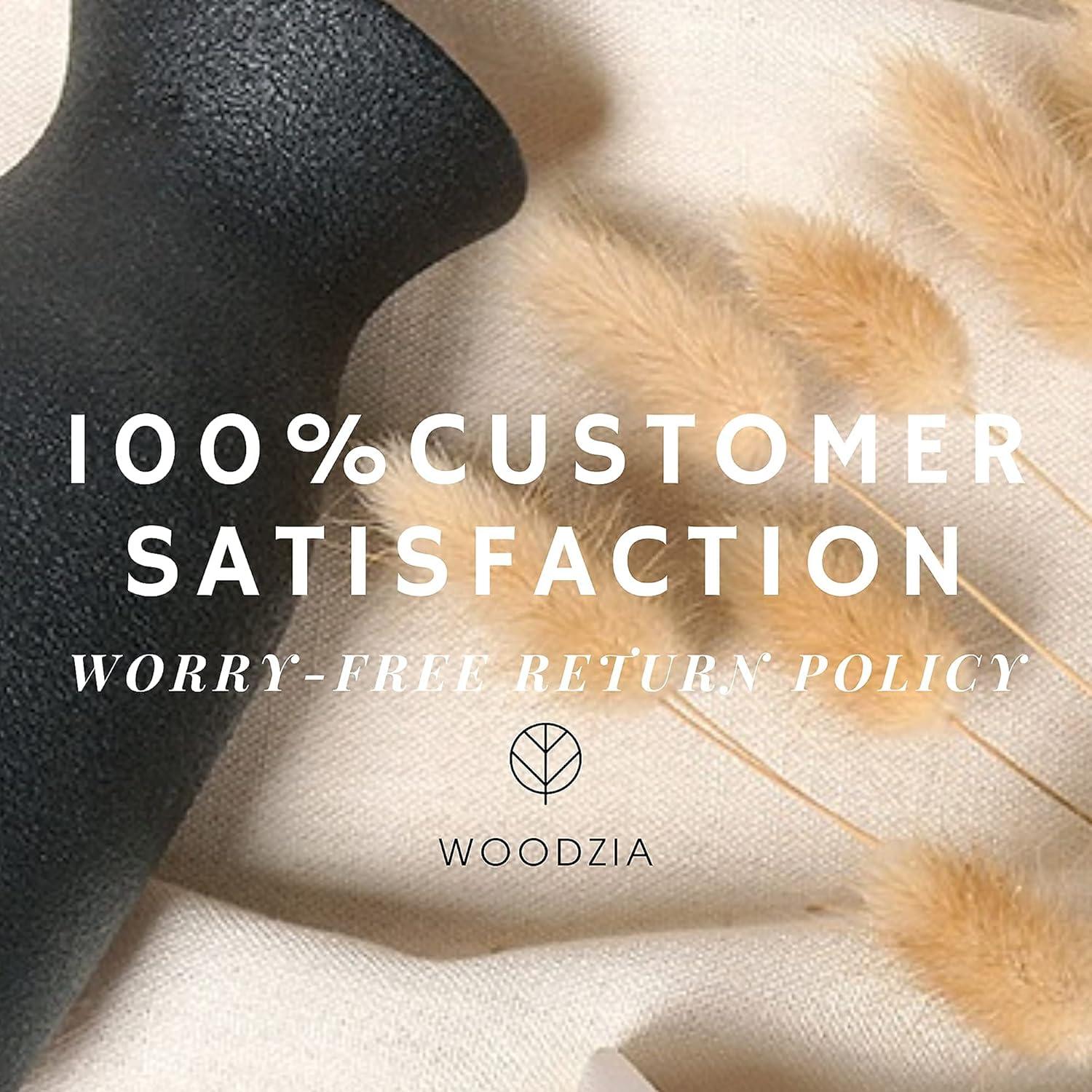 W.Z WOODZIA Black Ceramic Vase for Pampas Grass, Modern Boho Home Decor Style, Perfect for Decorative Dried Flowers or Dining Table Centerpieces [Pampass Not Included] (Black), WZ-2