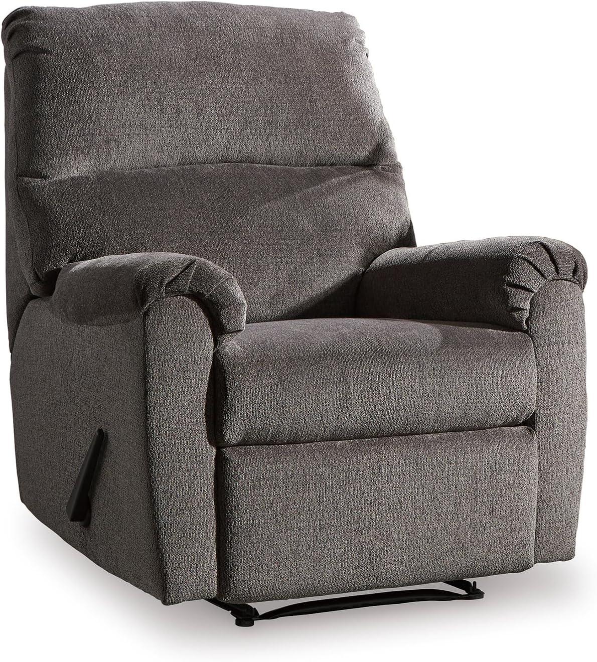 Signature Design by Ashley Nerviano Zero Wall Recliner in Gray