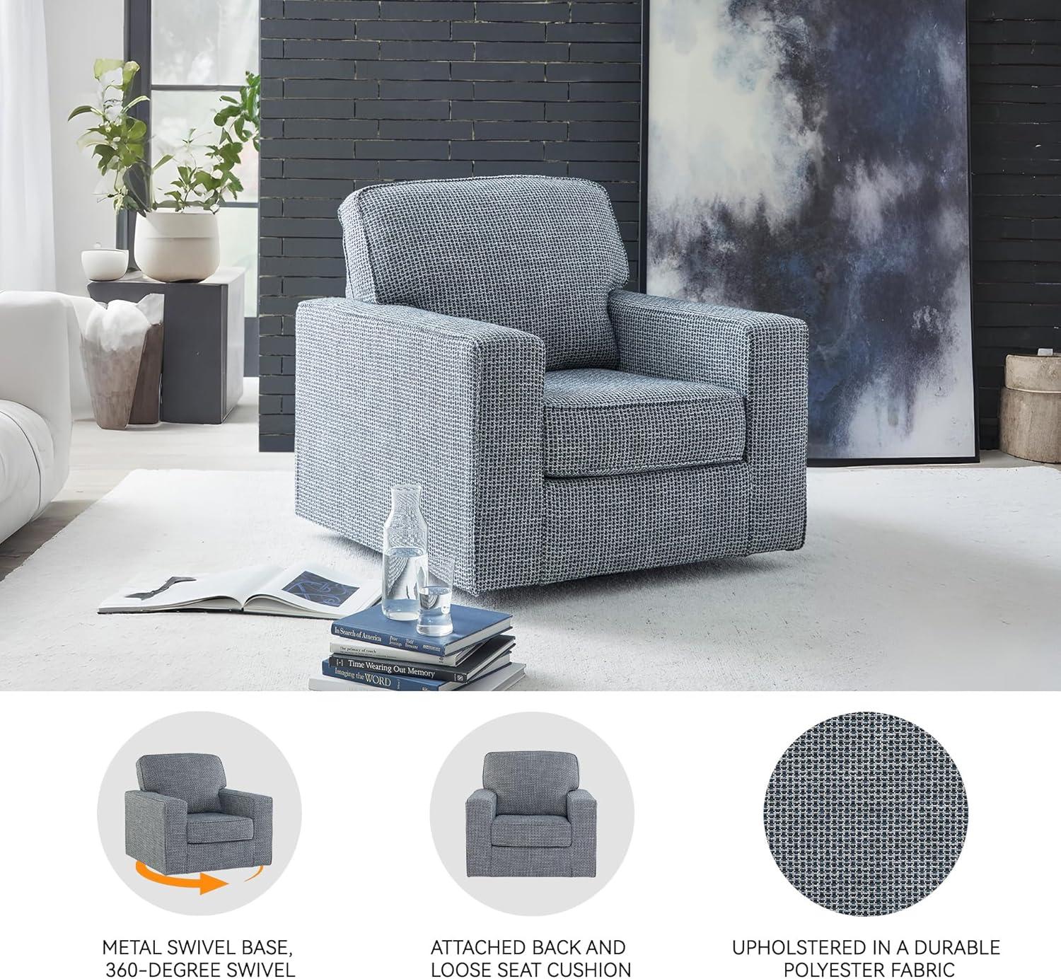 Ebern Designs Deivydas Upholstered Swivel Armchair