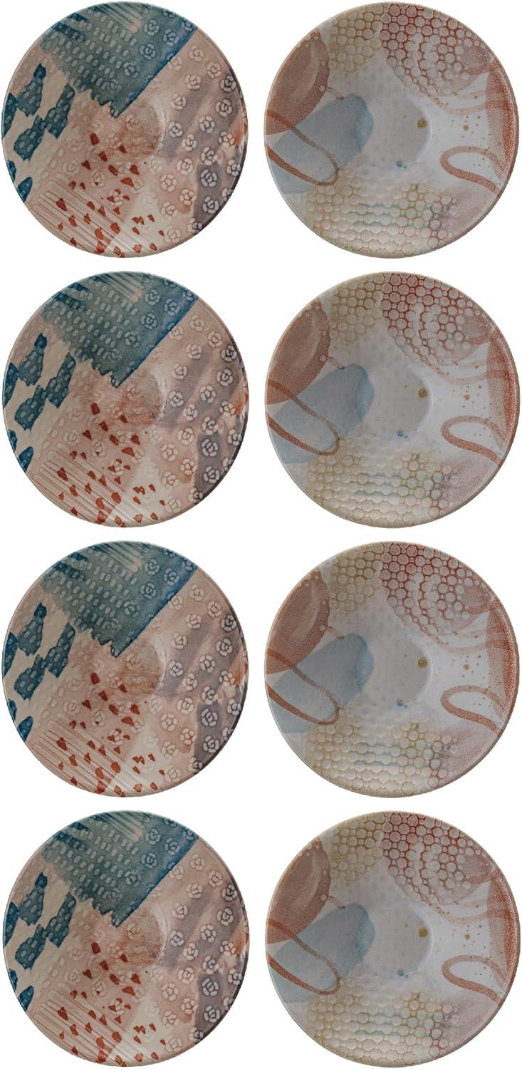 Bloomingville Abstract Elegance Stoneware Bowl Set, Multicolor, Set of 4