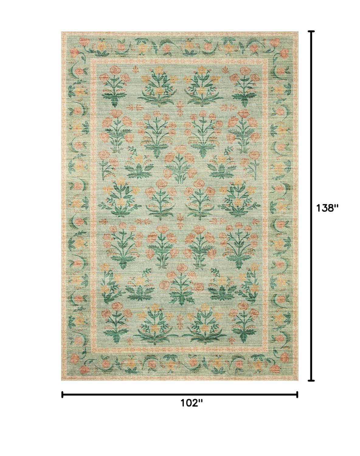 Rifle Paper Co. x Loloi Eden Mughal Rose Blush Rug feat. CloudPile