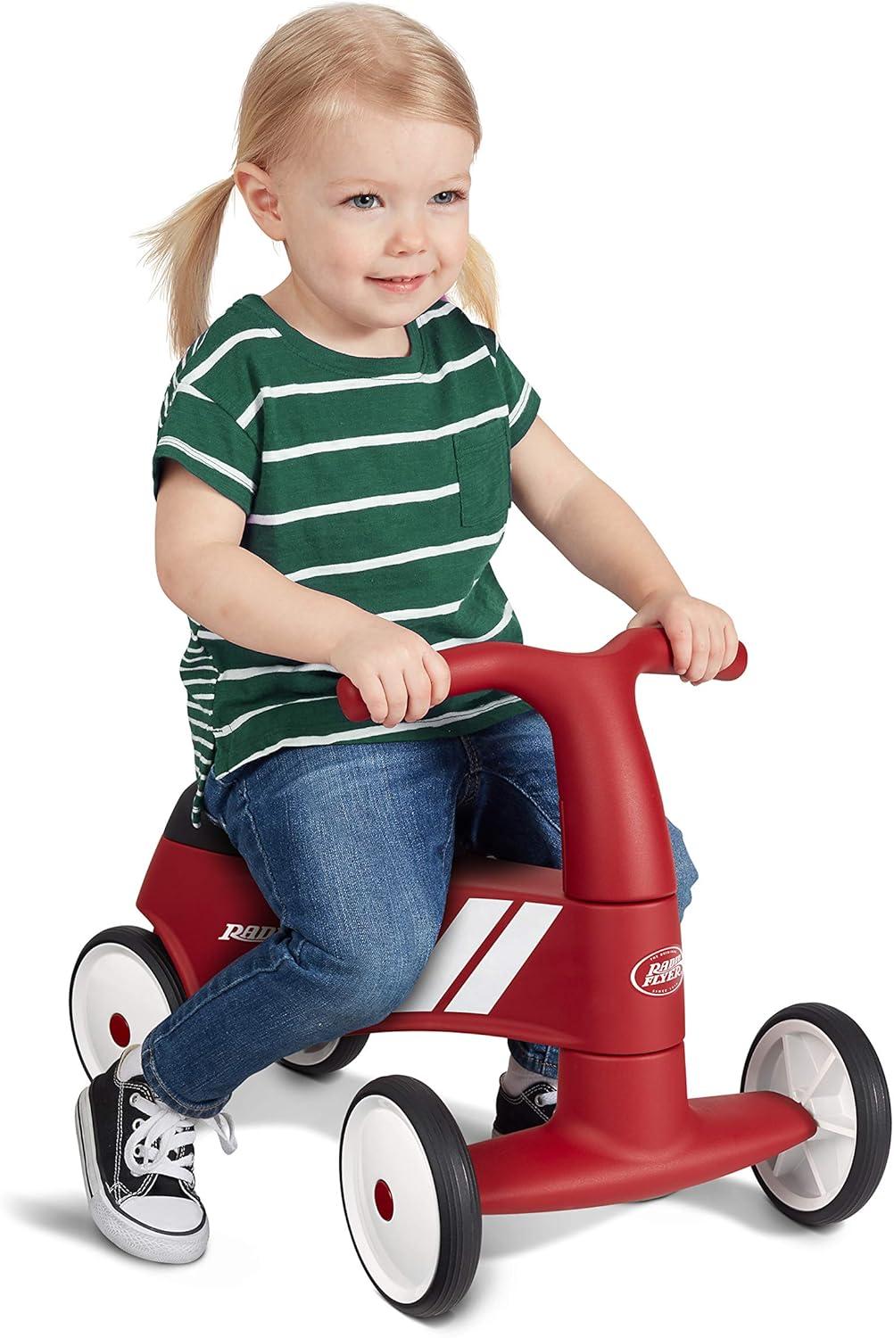 Red and Black Ergonomic Toddler Ride-On Toy