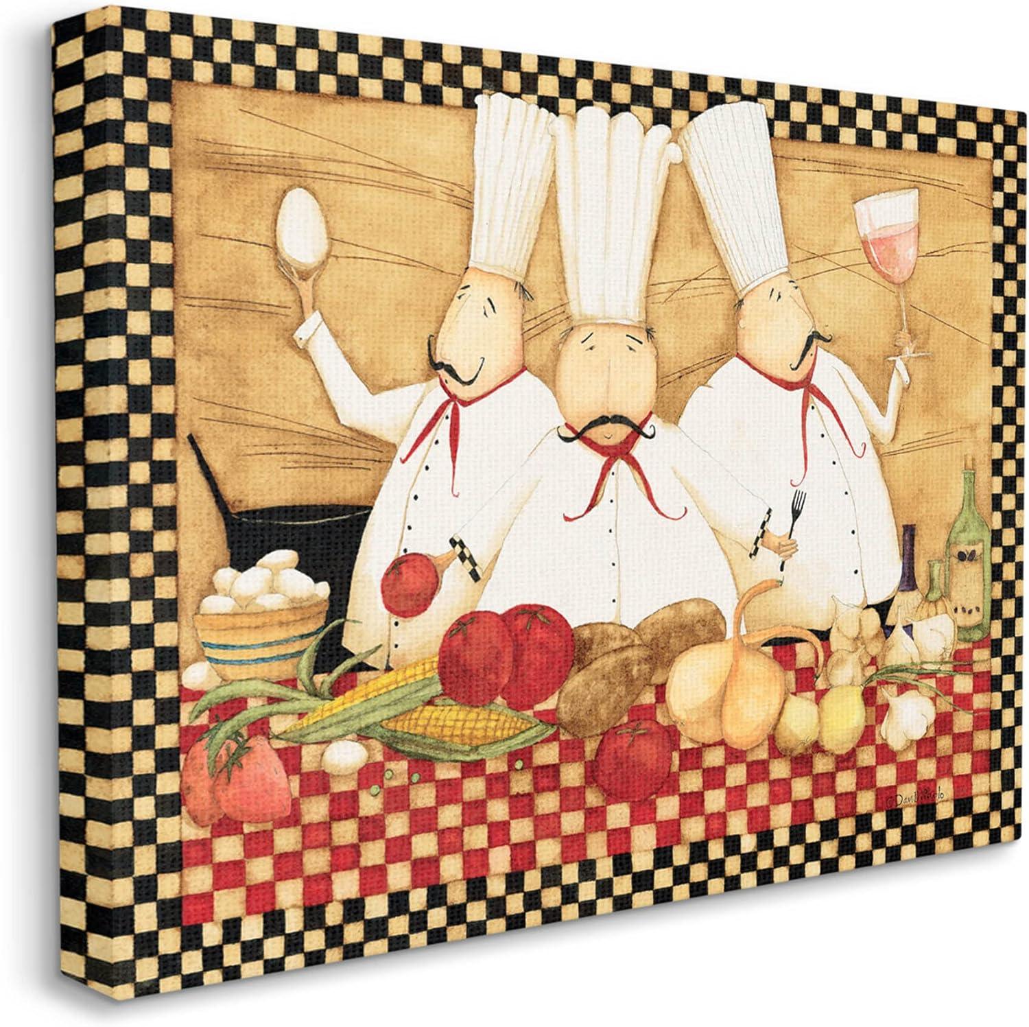 Stupell Industries " Vintage Chefs Checkered Kitchen " by Dan DiPaolo