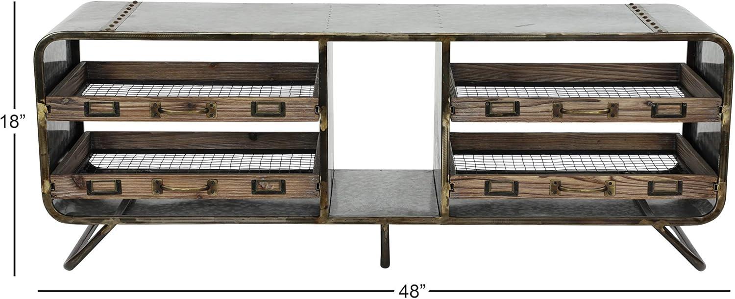 Industrial Storage Bench Gray - Olivia & May