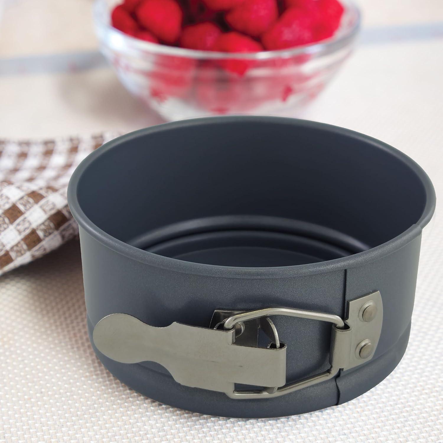 Rectangular Non-Stick Mini Springform Pan in Metallic Gray