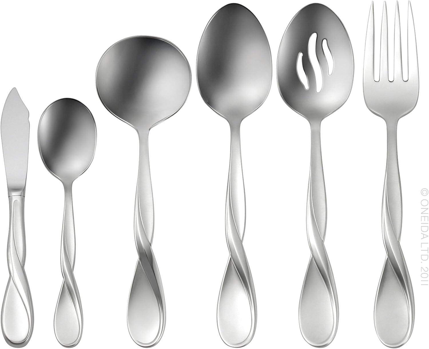 Satin Aquarius Stainless Steel 6-Piece Serving Set