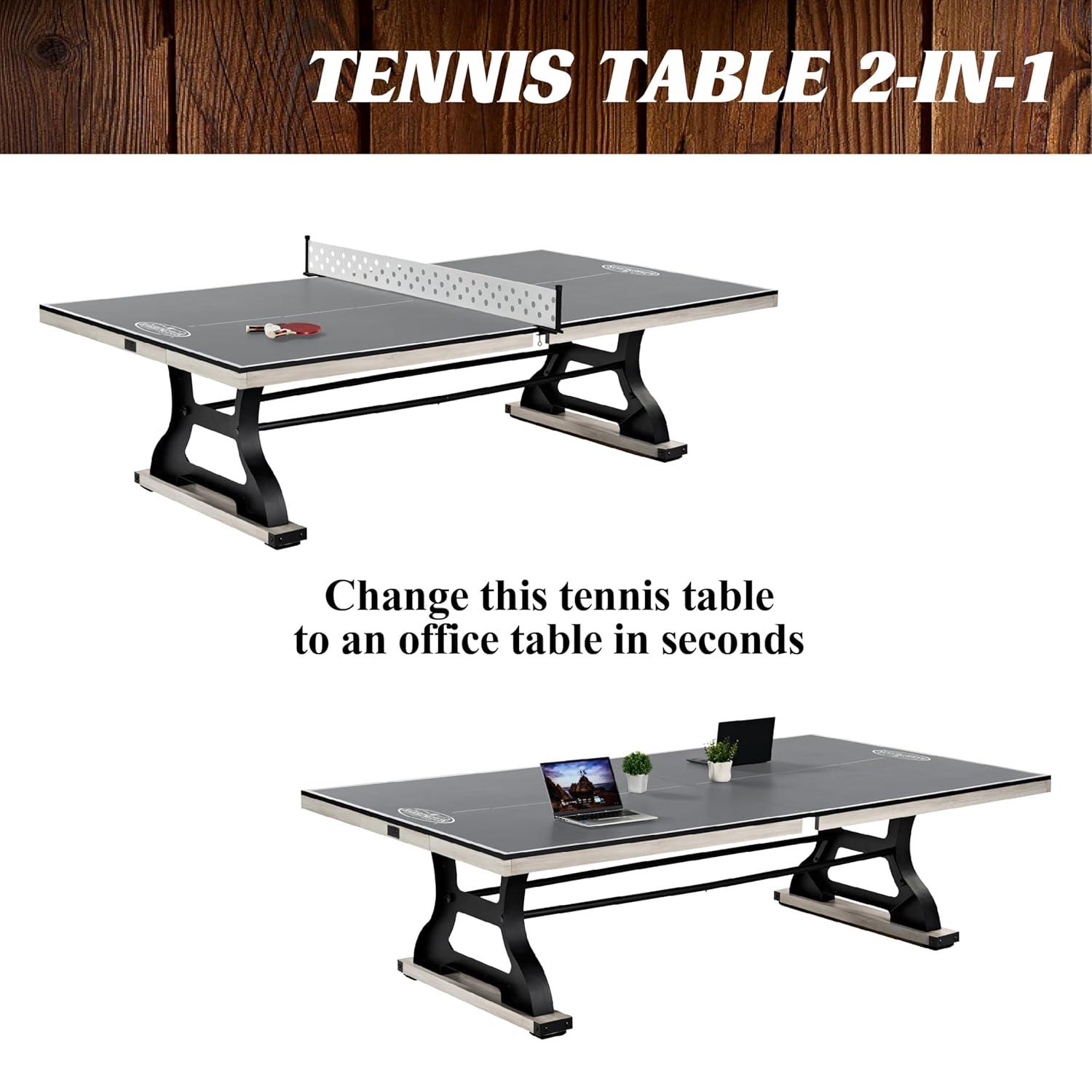 Barrington 9-ft Coventry Tennis Table, Official Size with Metal Net and Storage Drawer