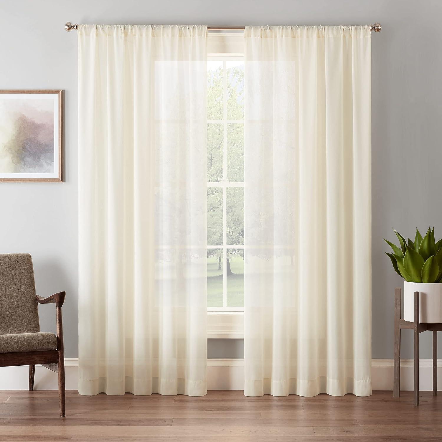 Eclipse Chelsea Polyester Sheer Curtain Single Panel