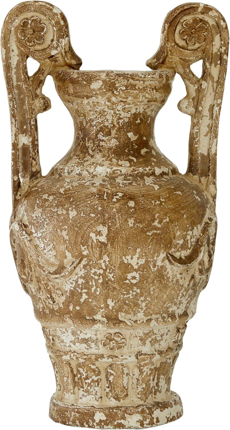 DecMode 22" Light Brown Polystone Vase