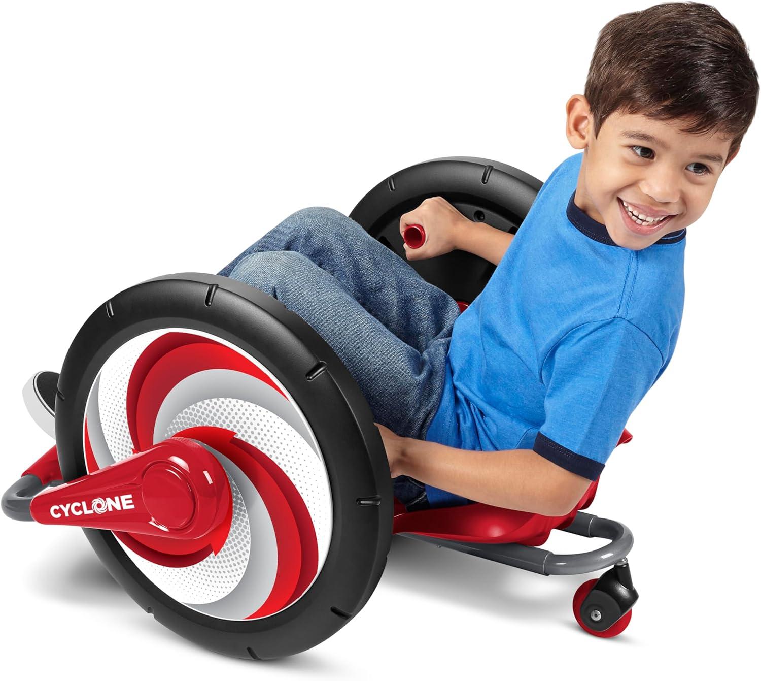 Radio Flyer, Cyclone Ride-on for Kids, Arm Powered, 16" Wheels, Red, Multipack Quantity 1