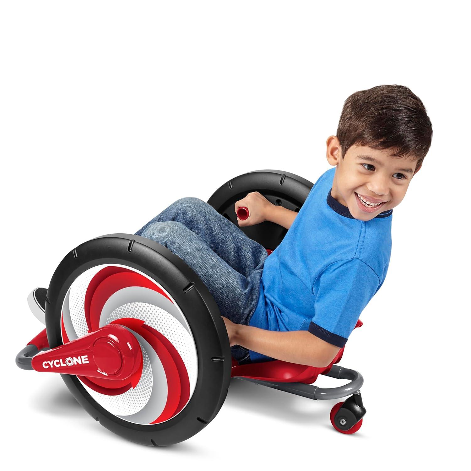 Radio Flyer, Cyclone Ride-on for Kids, Arm Powered, 16" Wheels, Red, Multipack Quantity 1