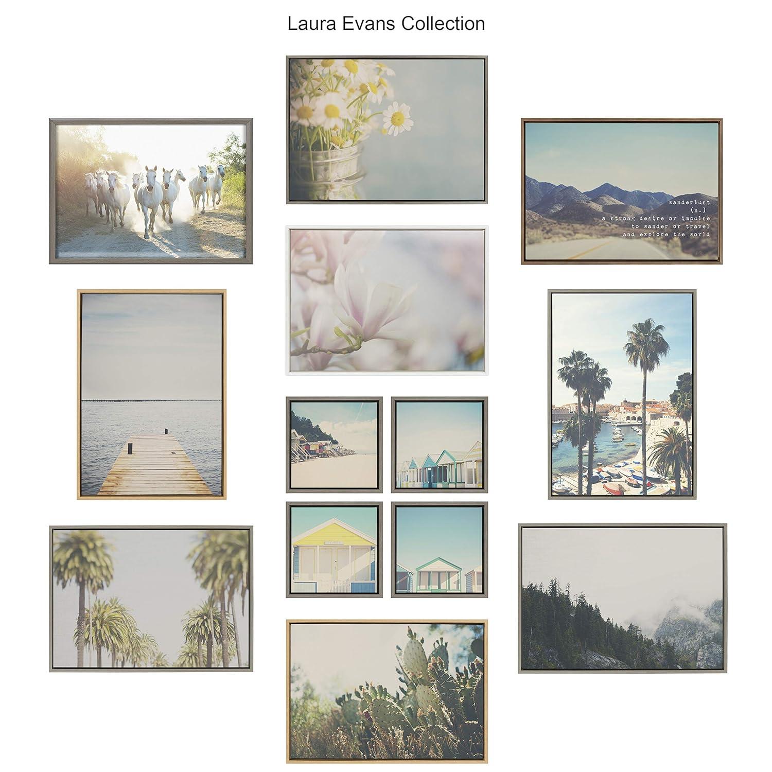 Kate & Laurel All Things Decor 24" x 24" Blake Small Spaces by Laura Evans Framed Printed Acrylic Natural : Modern Nautical Wall Decor