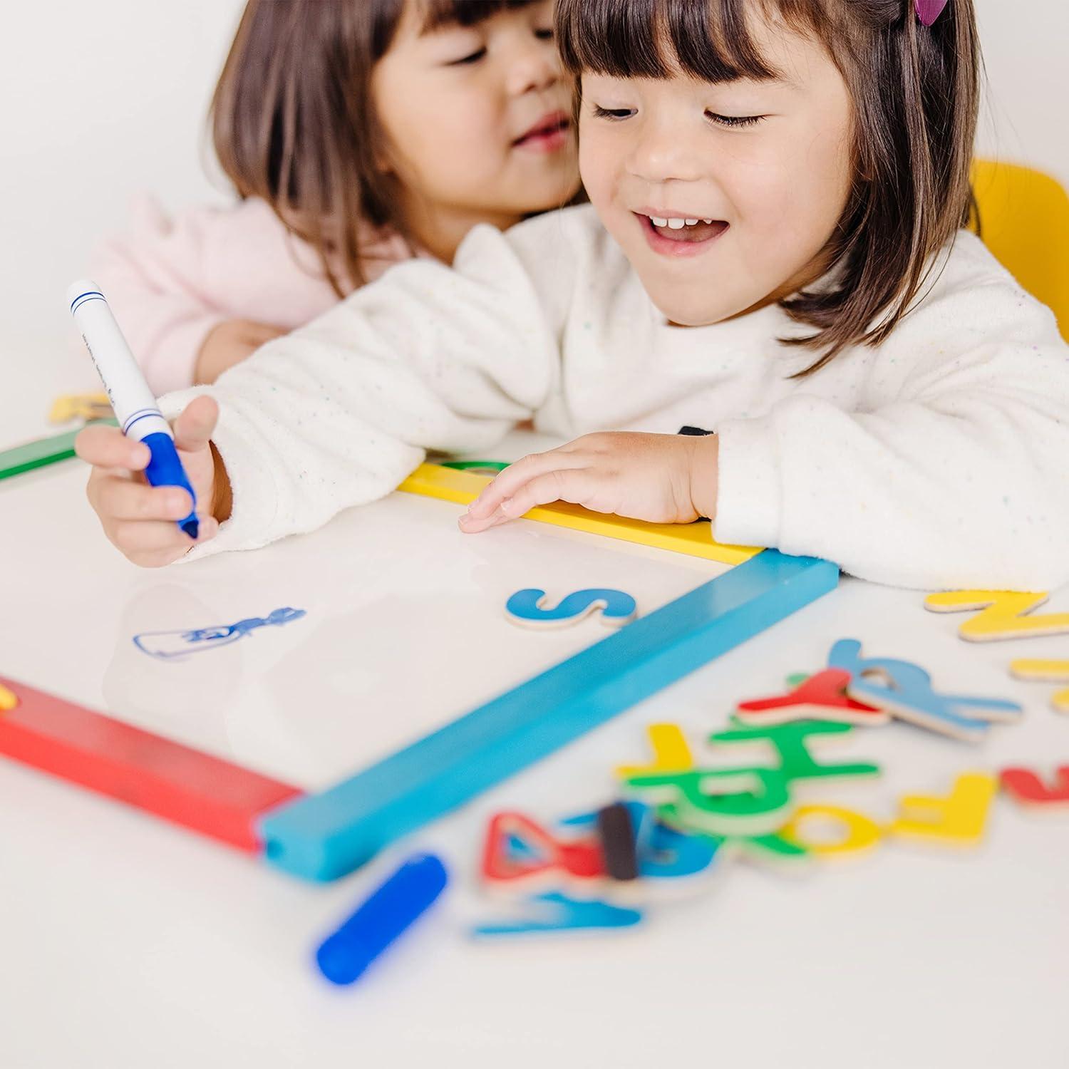 Melissa & Doug Magnetic Chalkboard and Dry-Erase Board With 36 Magnets