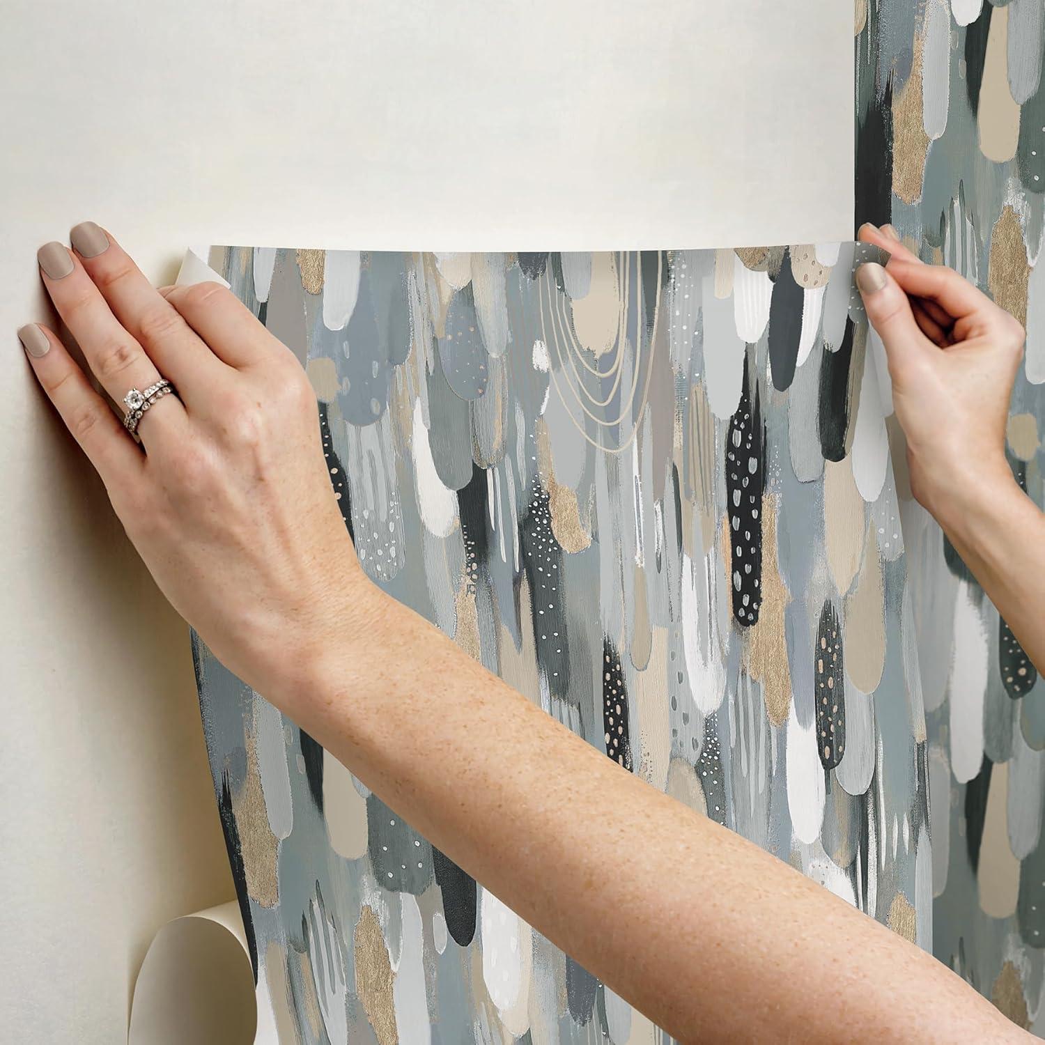 EttaVee Brushstroke Peel and Stick Wallpaper