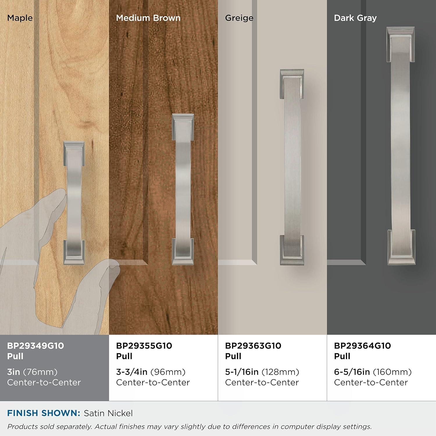 Satin Nickel 3-Inch Brushed Cabinet Pull with Mounting Hardware