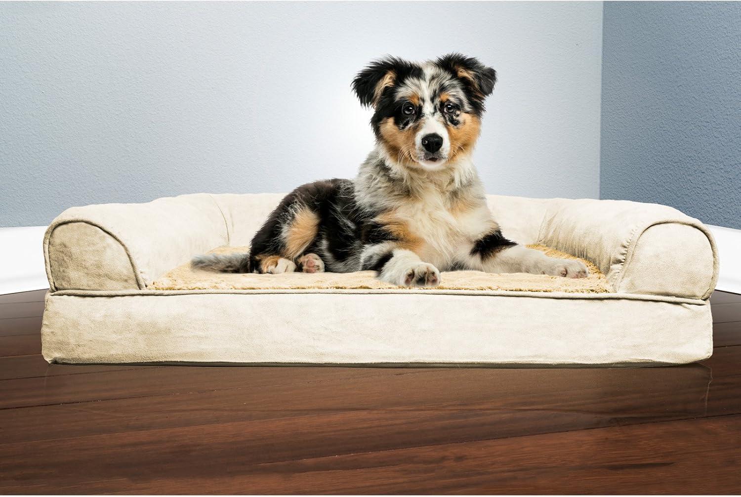 FurHaven Plush & Suede Orthopedic Sofa Dog Bed