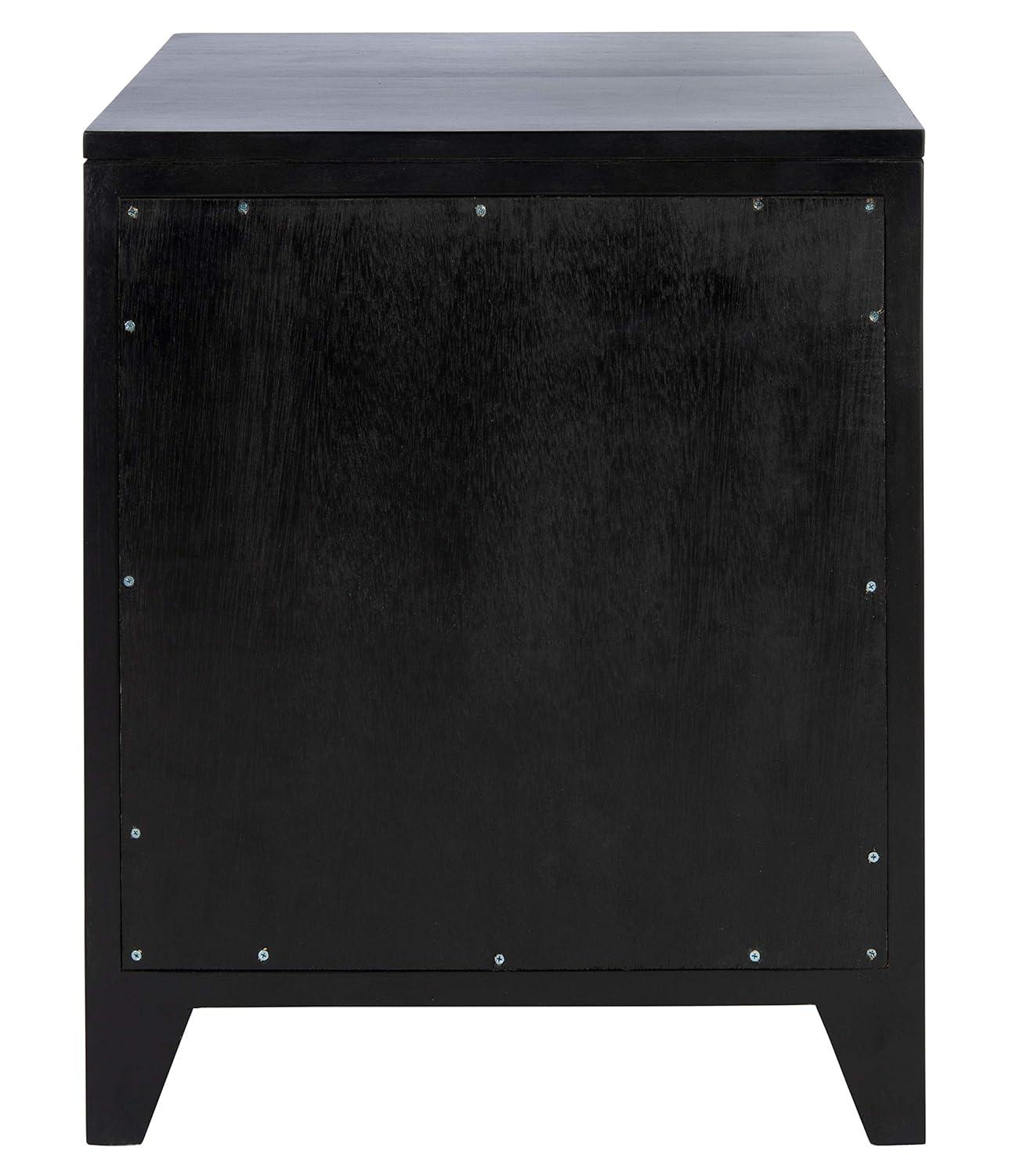 Miya 1 Drawer Nightstand - NST5012 - Black/Natural - Safavieh
