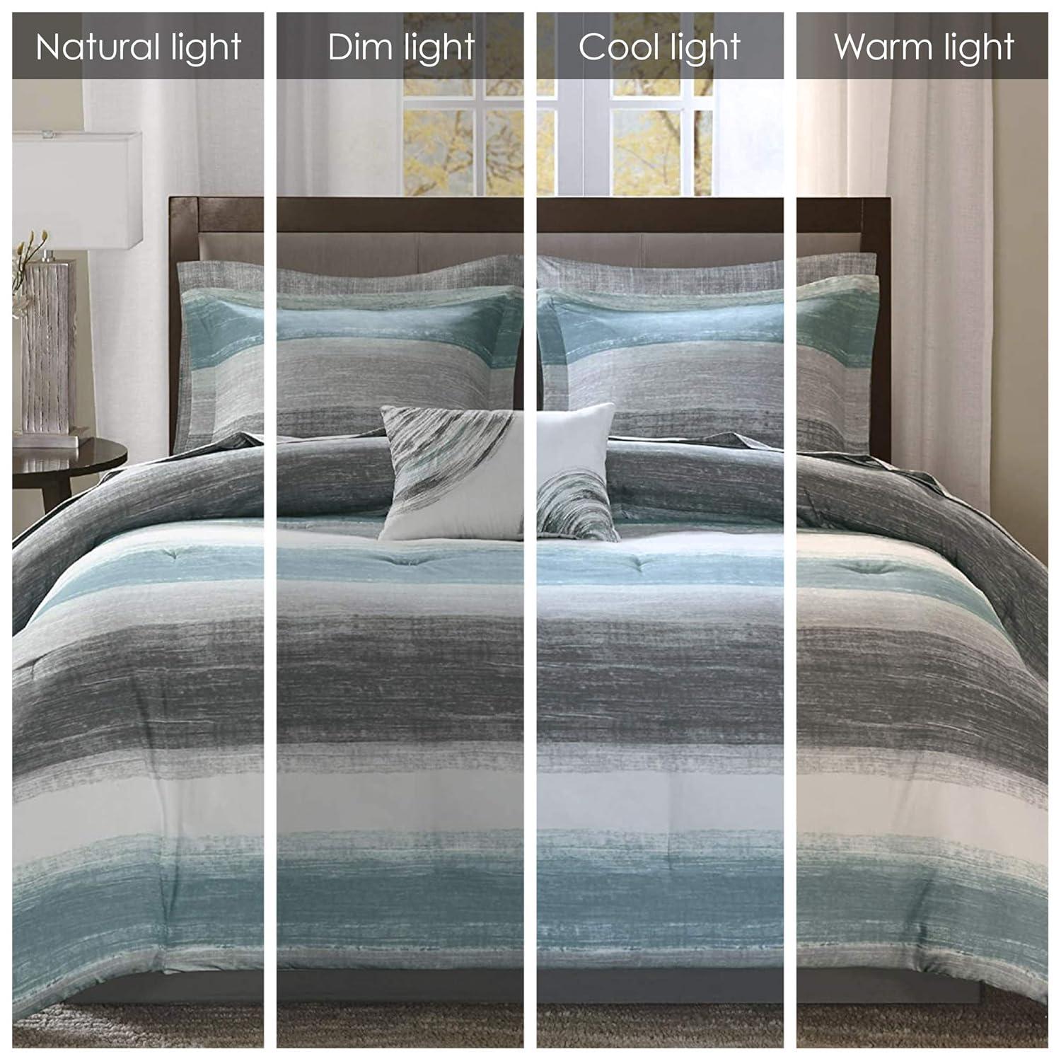 Saben Striped Comforter Set with Cotton Bed Sheets