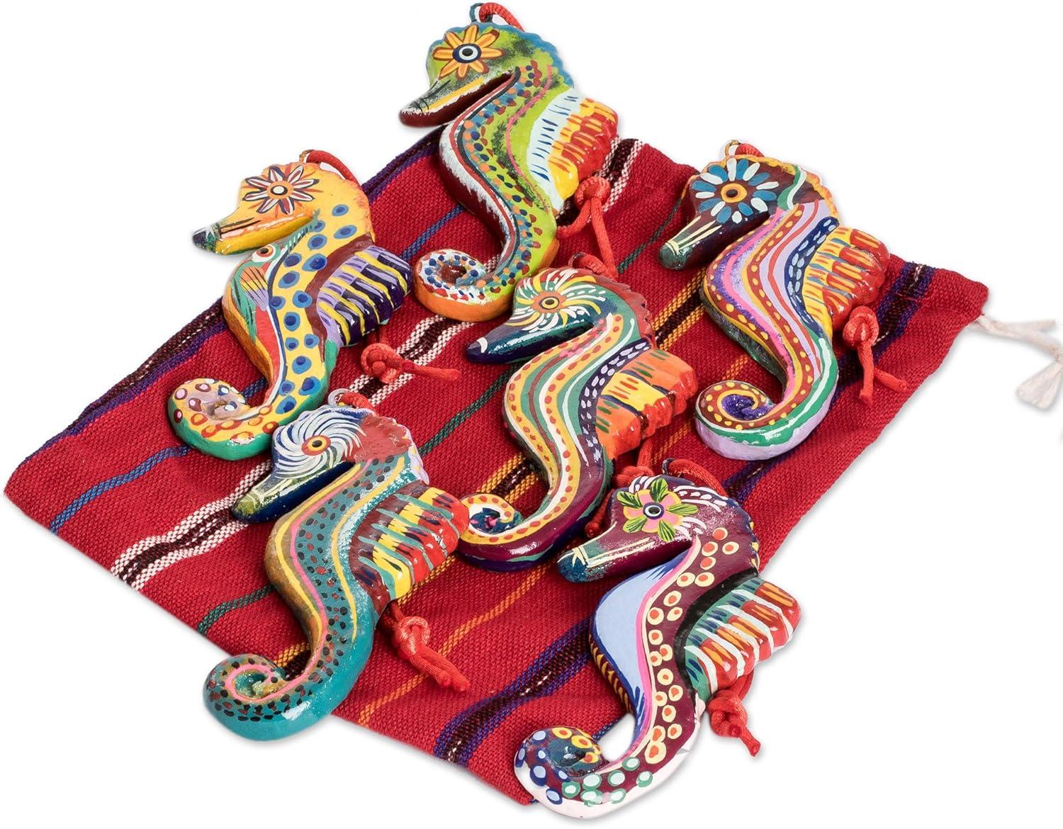 Ceramic Animals Hanging Figurine Ornament (Set of 6)