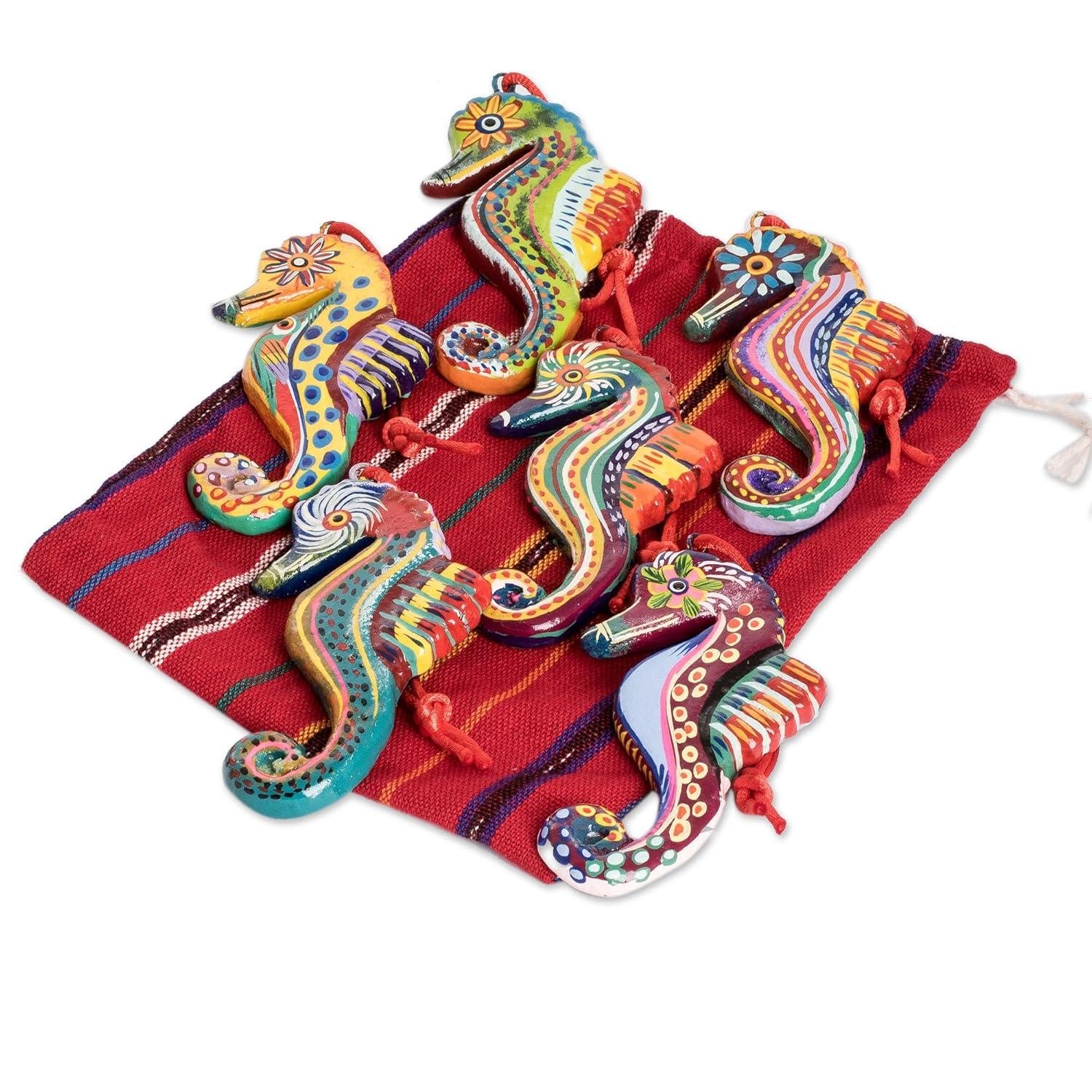 Ceramic Animals Hanging Figurine Ornament (Set of 6)