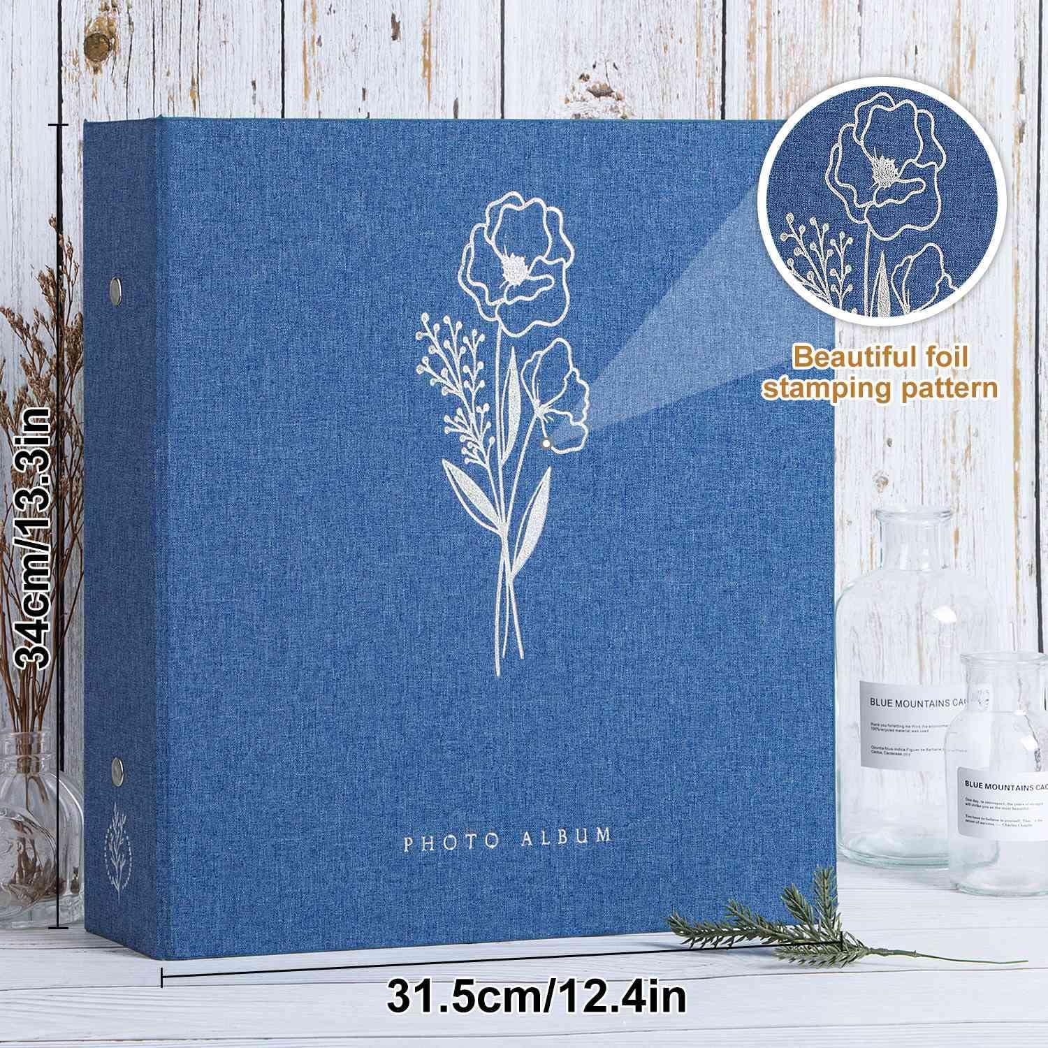 BEACHWATER POOL & SPA, LLC Photo Album 4X6 1000 Pockets, Extra Large Capacity Linen Cover Picture Albums Holds 1000 Horizontal And Vertical Photos