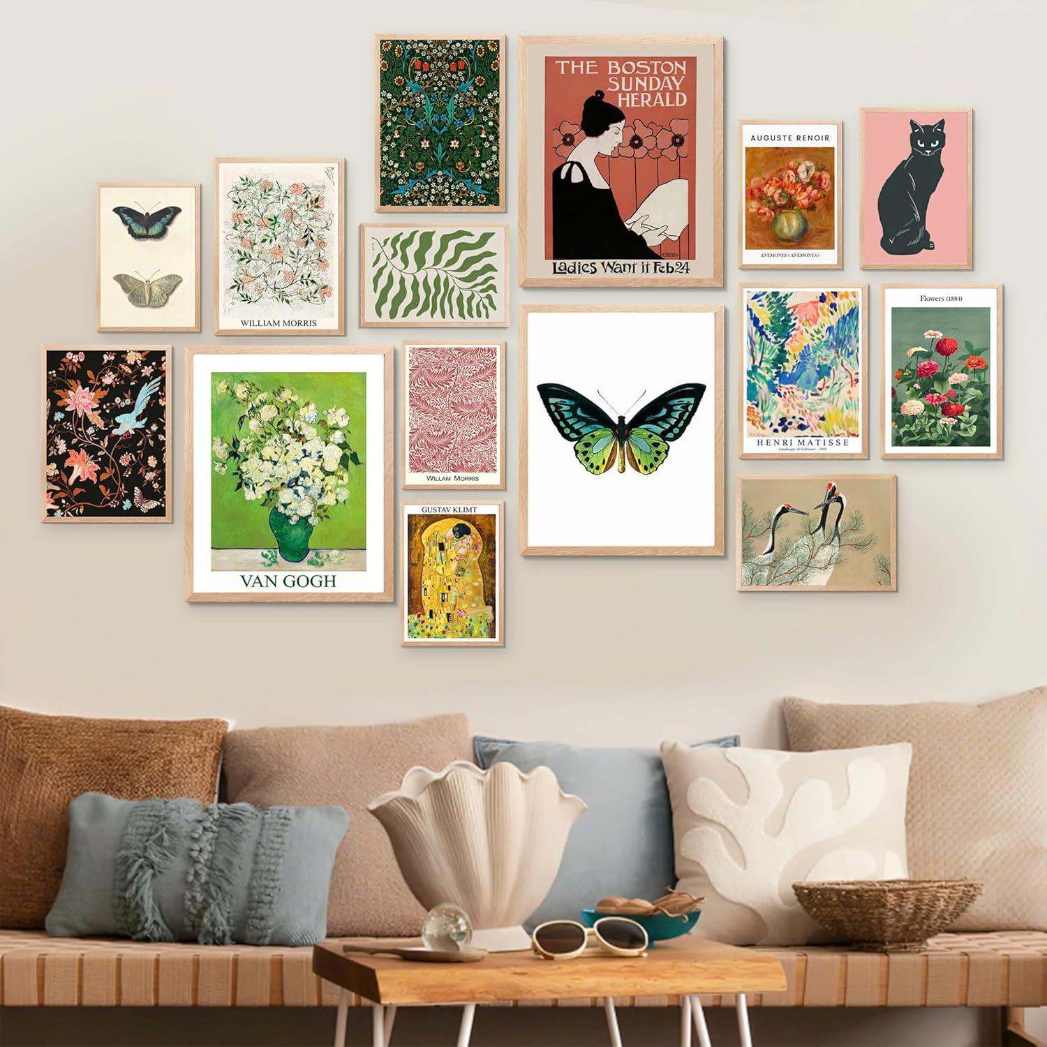 Colorful Boho Eclectic Wall Art Prints Set
