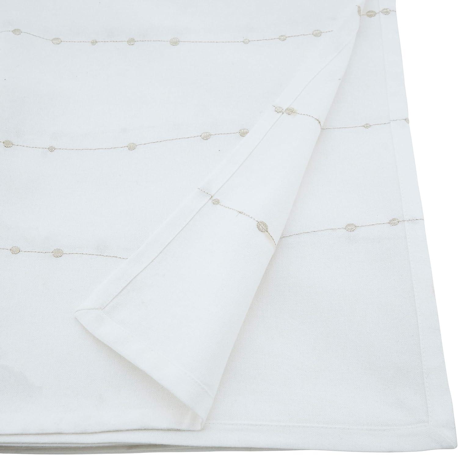 Saro Lifestyle Embroidered Design Cotton Tablecloth